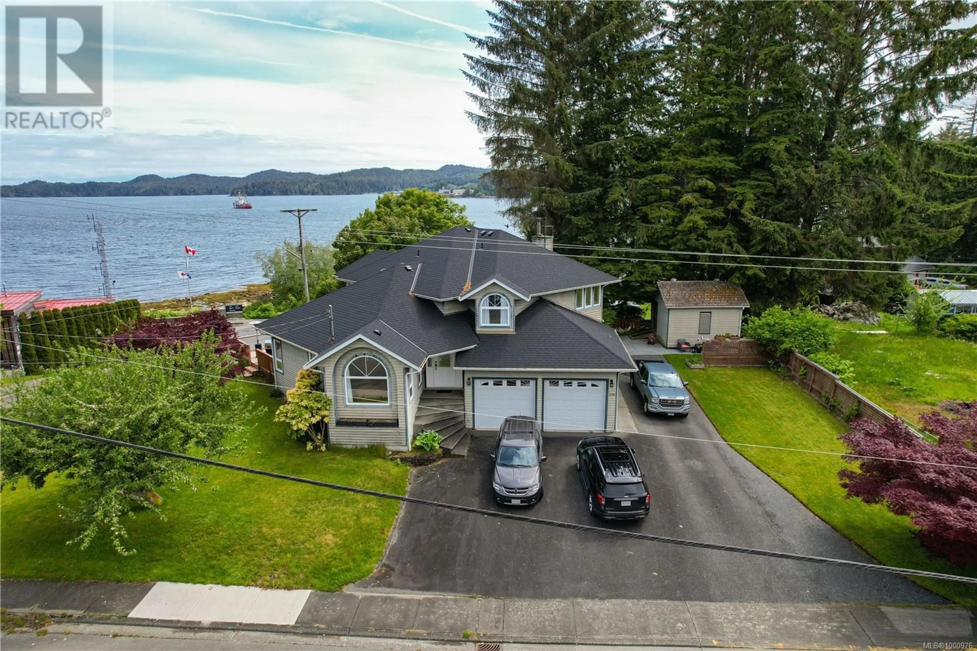 A pic from outside/outdoor area/front of a property/back of a property/a pic from drone, water/lake/river/ocean view for 7085 SHORNCLIFFE AVENUE, Port Hardy British Columbia V0N2P0