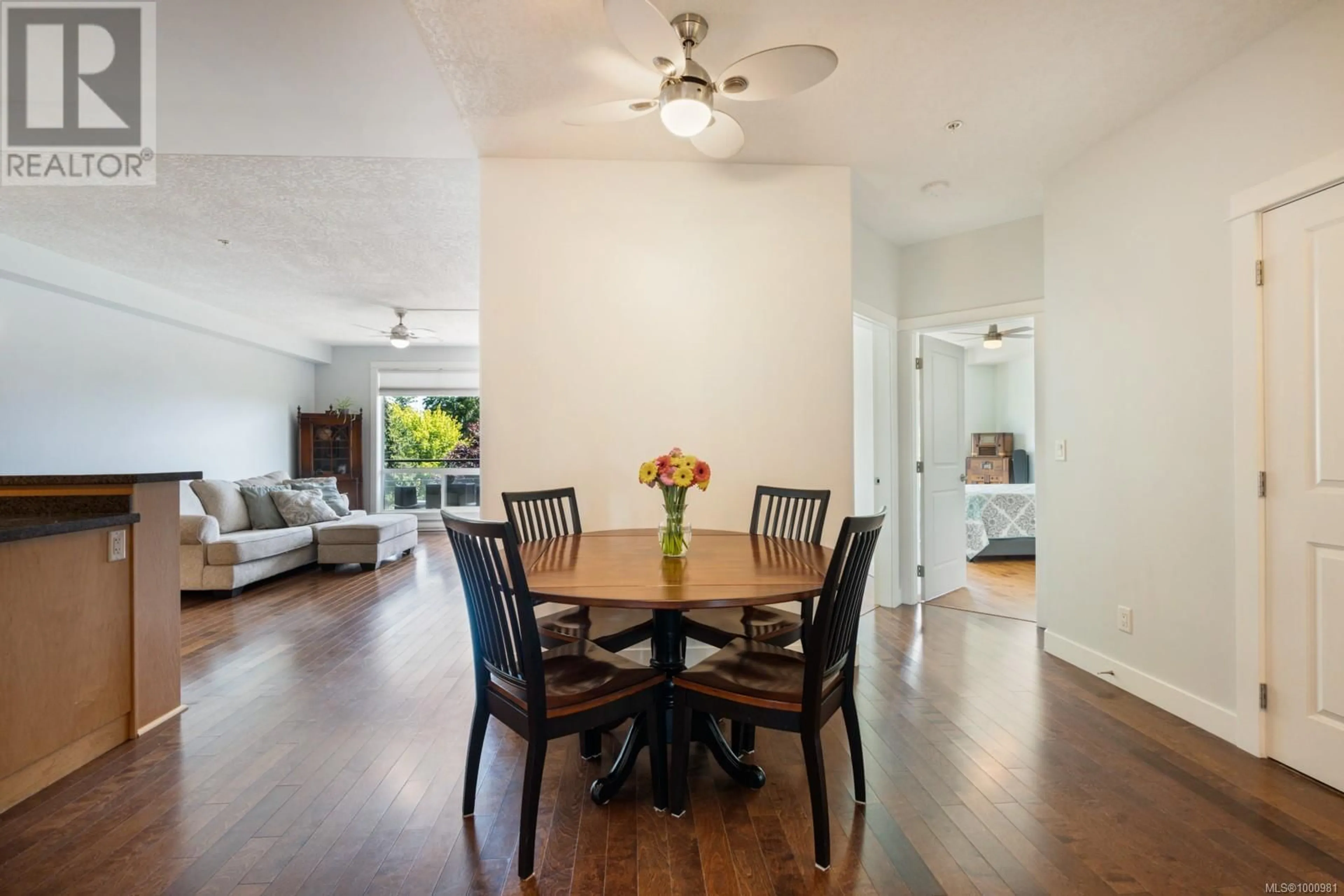 Dining room, wood/laminate floor for 307 - 2710 JACKLIN ROAD, Langford British Columbia V9B0K5