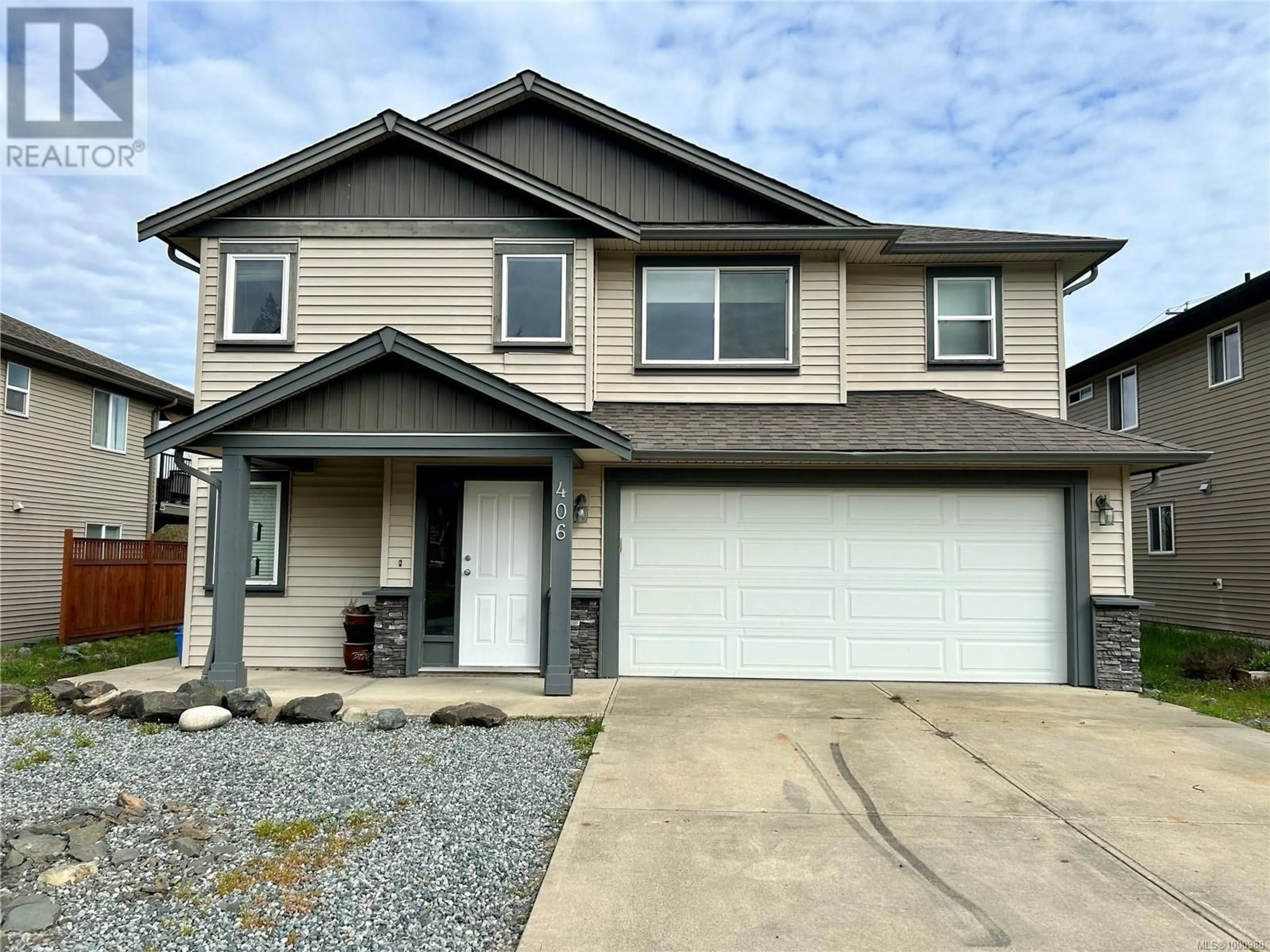 Home with vinyl exterior material, street for 406 ALPEN WAY, Nanaimo British Columbia V9R0B9