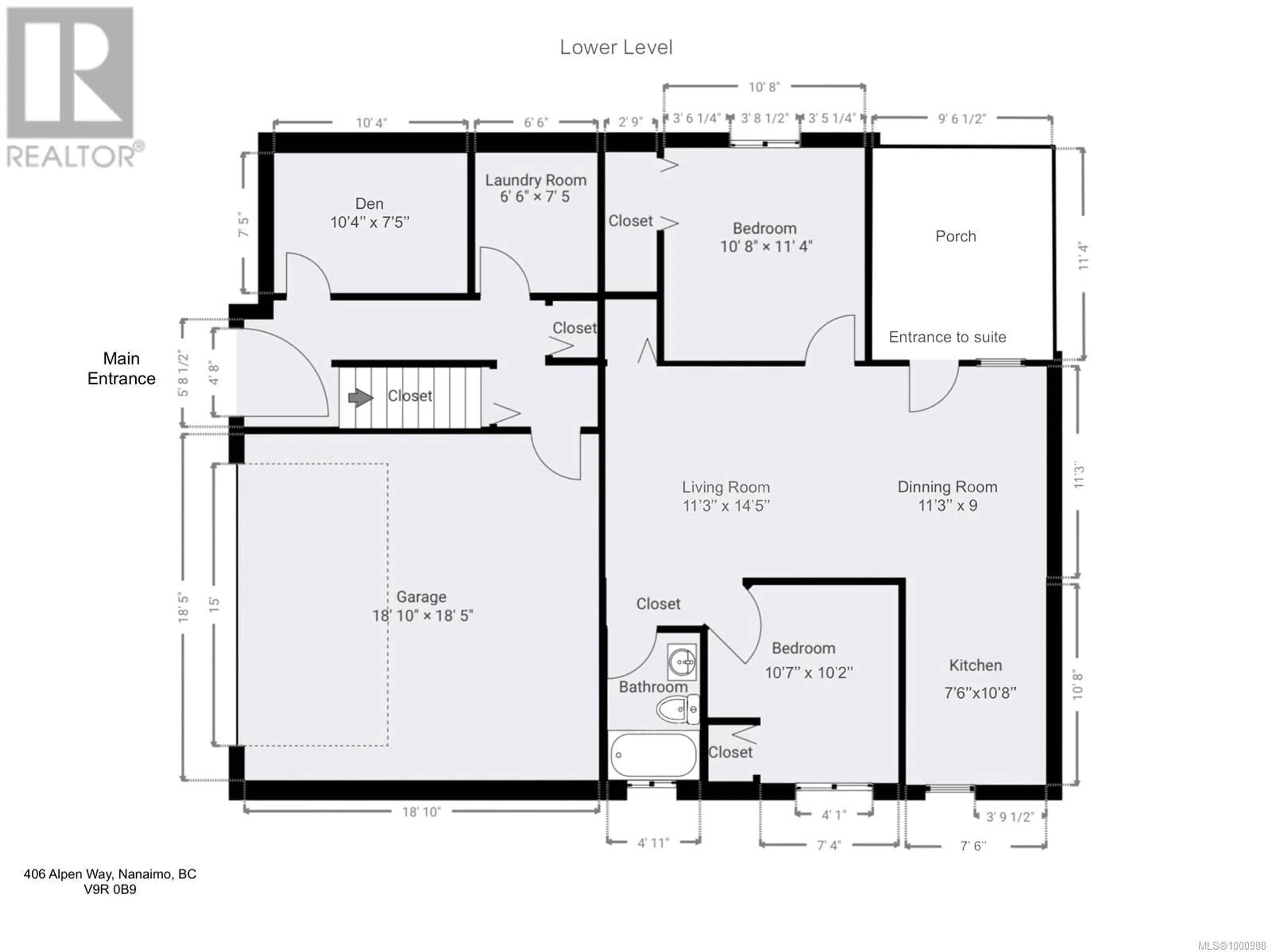 Floor plan for 406 ALPEN WAY, Nanaimo British Columbia V9R0B9