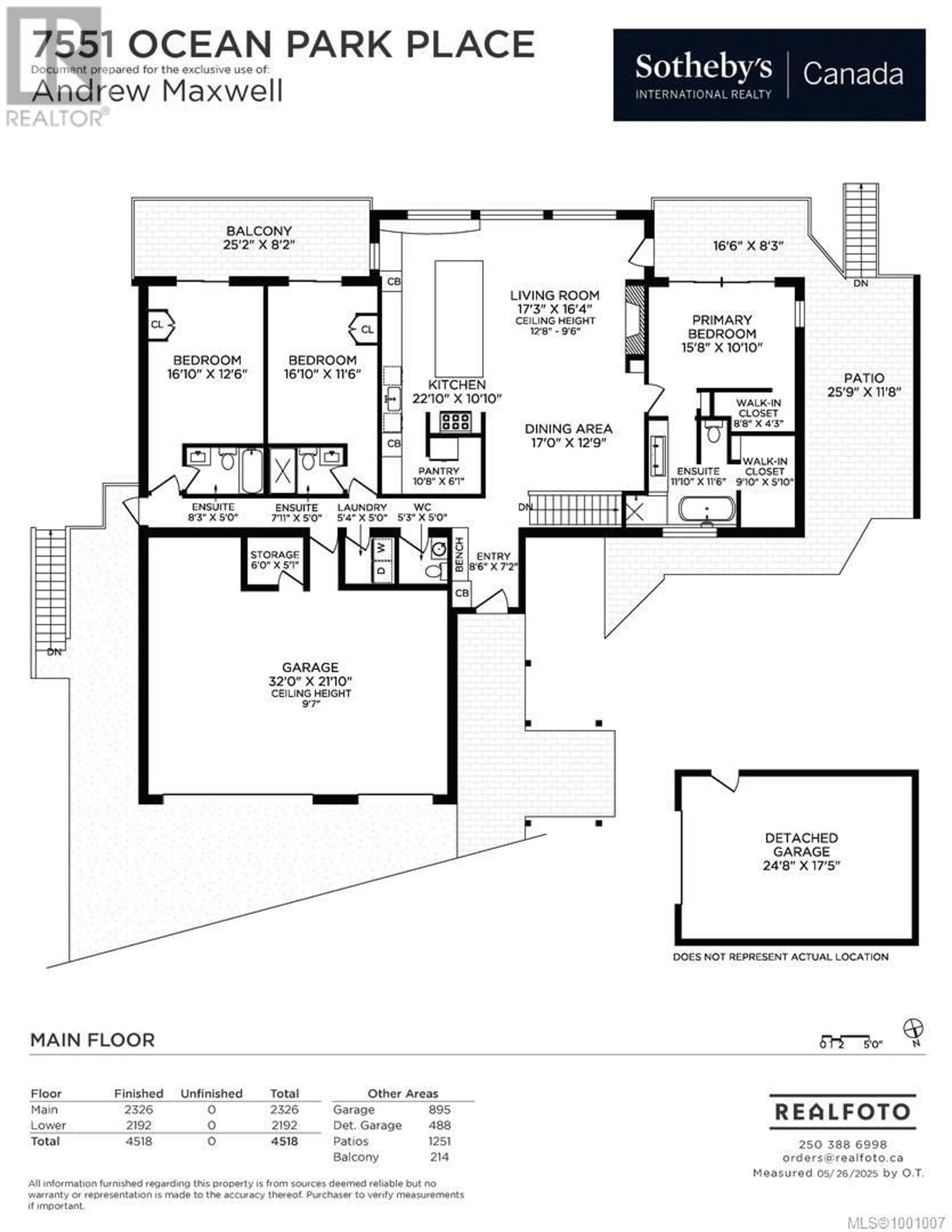 Floor plan for 7551 OCEAN PARK PLACE, Sooke British Columbia V9Z1L8
