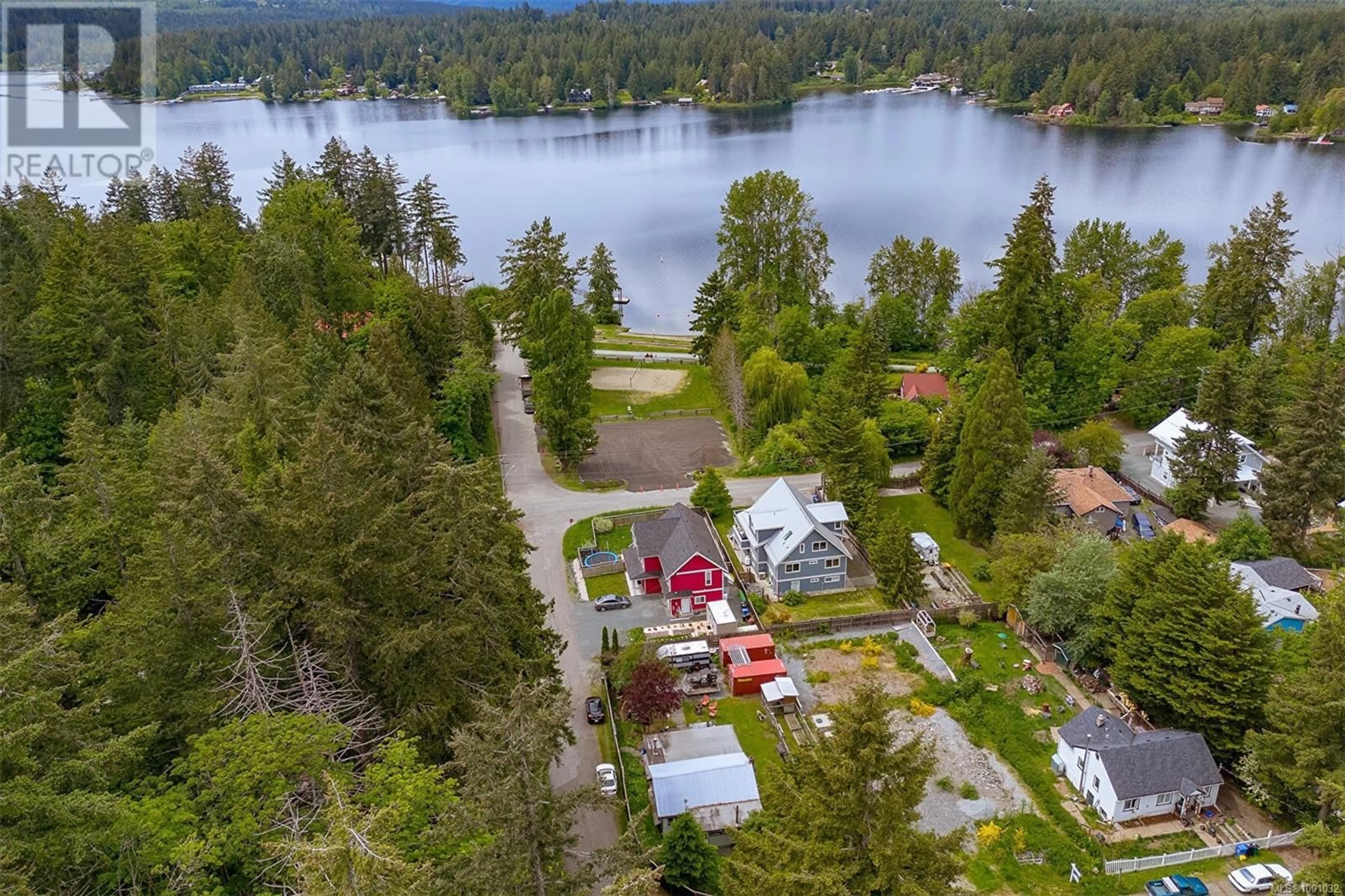 A pic from outside/outdoor area/front of a property/back of a property/a pic from drone, water/lake/river/ocean view for 2720 GIBSON PLACE, Shawnigan Lake British Columbia V8H3A5
