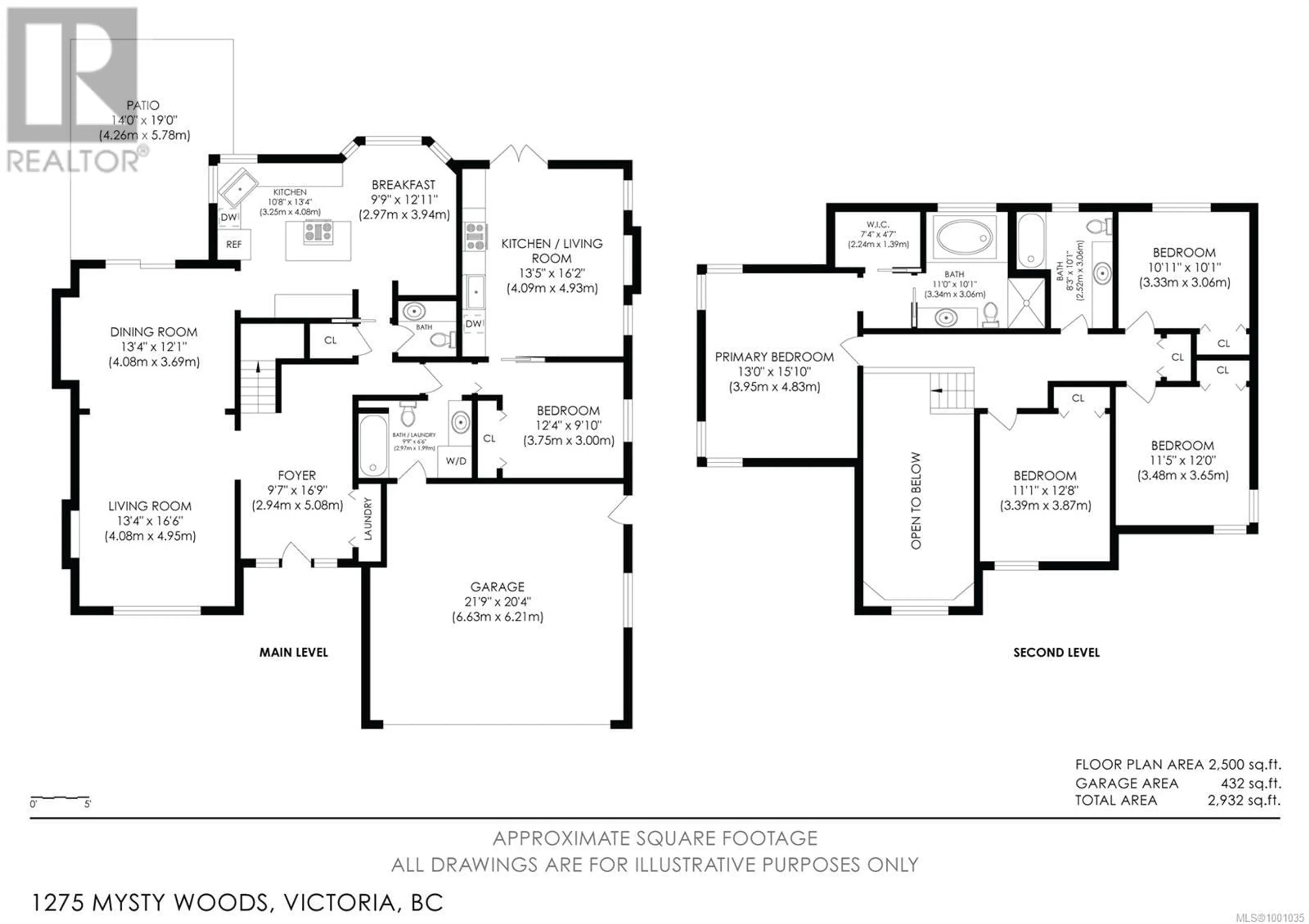 Floor plan for 1275 MYSTY WOODS, Saanich British Columbia V8Y3G6
