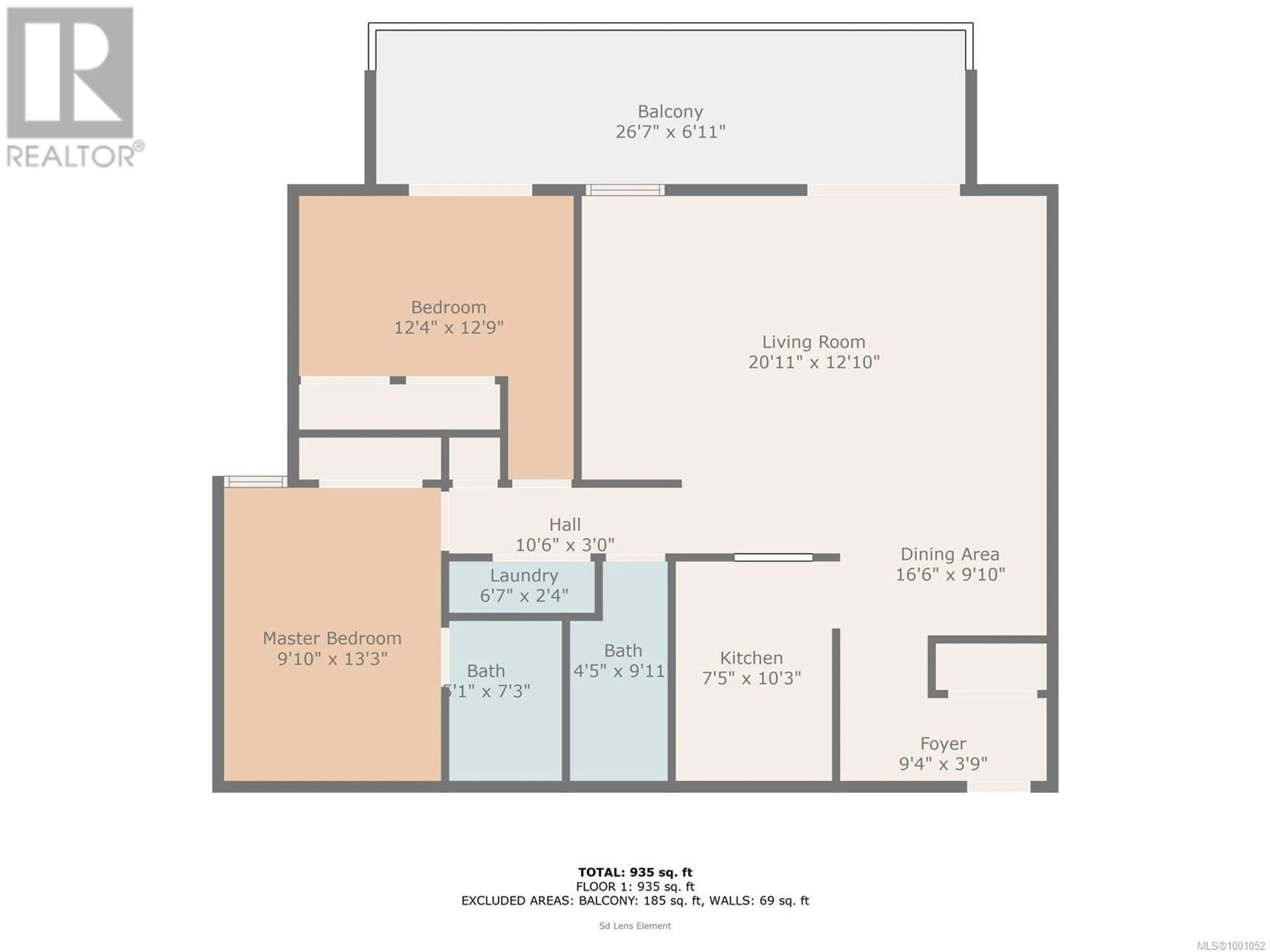 Floor plan for 602 - 4030 QUADRA STREET, Saanich British Columbia V8X1K2