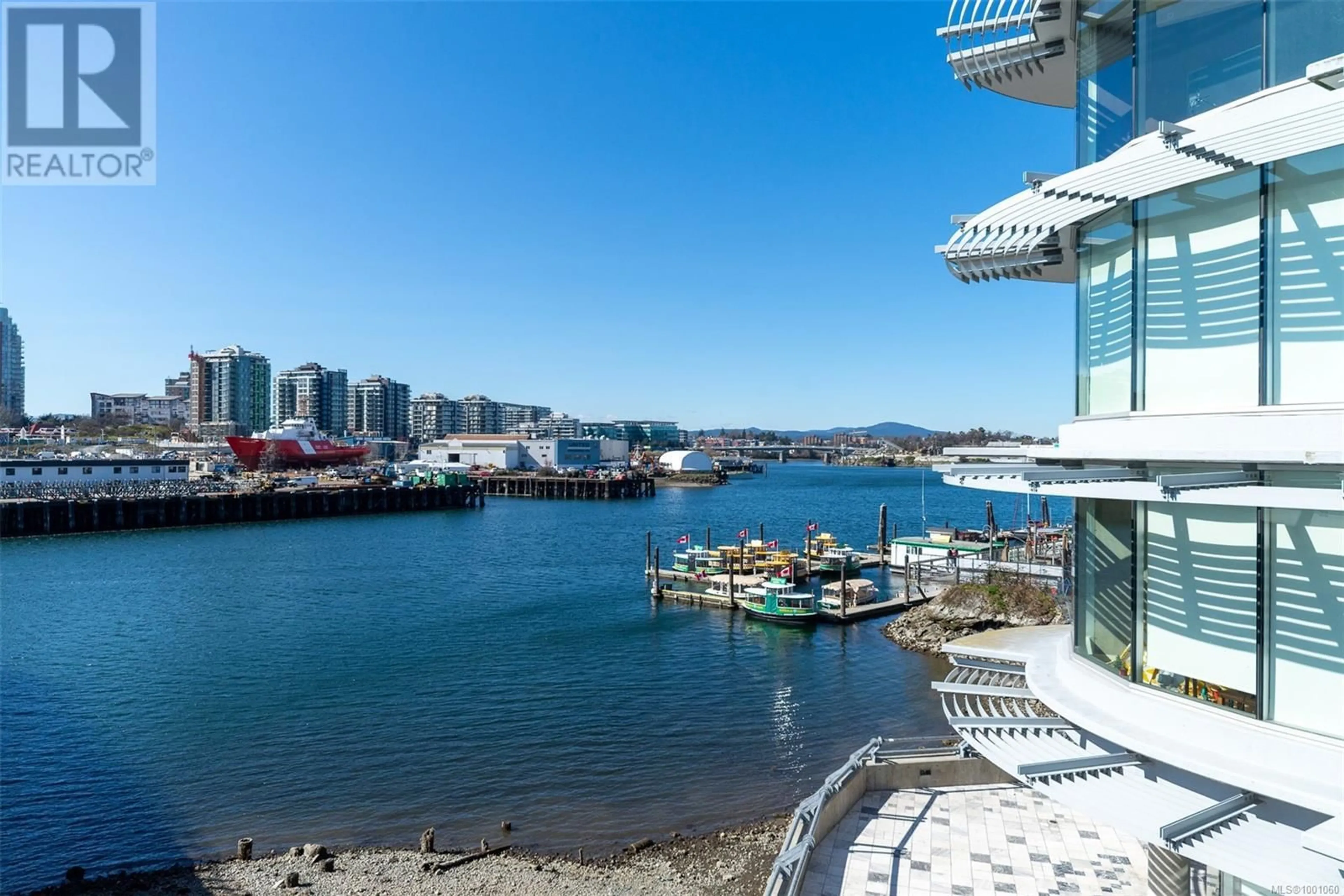 Patio, water/lake/river/ocean view for 223 - 1610 STORE STREET, Victoria British Columbia V8W3L5
