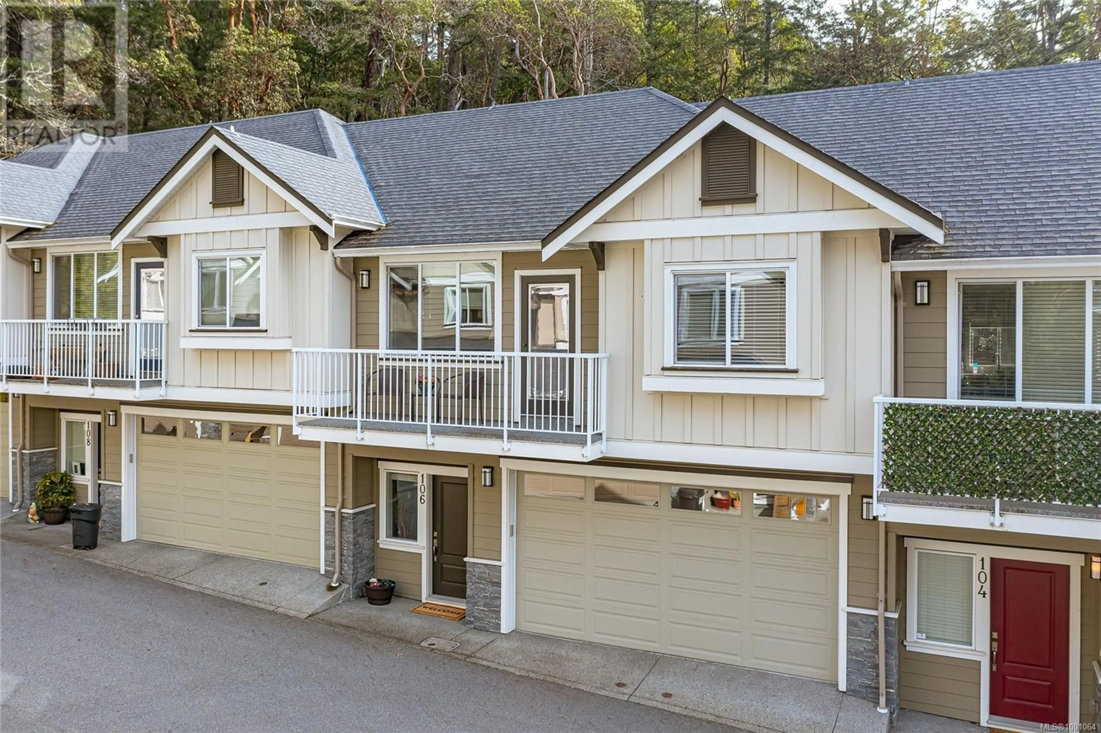 Home with vinyl exterior material, street for 106 - 3439 AMBROSIA CRESCENT, Langford British Columbia V9C0K4