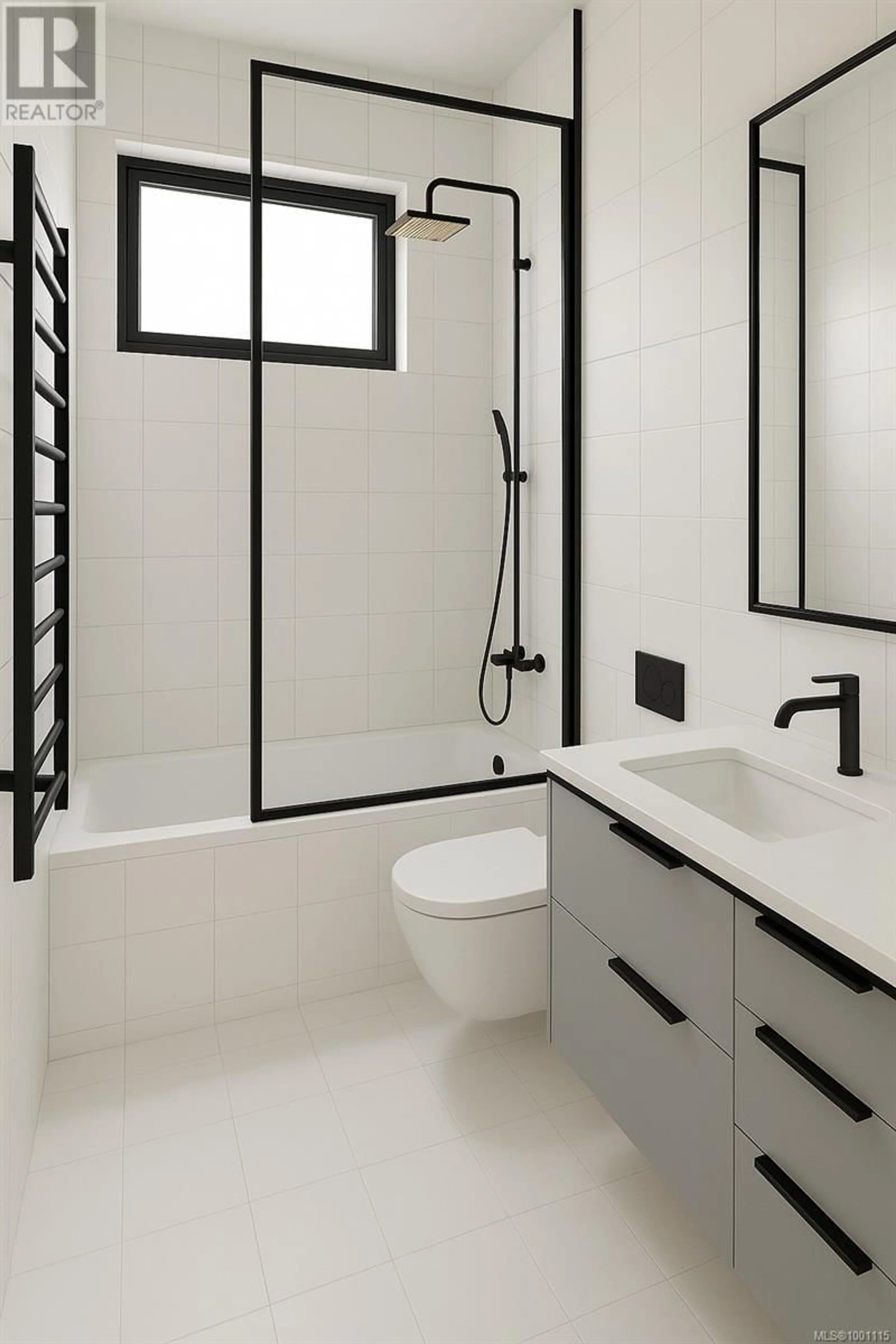 Contemporary bathroom, ceramic/tile floor for 2 - 621 BROADWAY STREET, Saanich British Columbia V8Z2G5