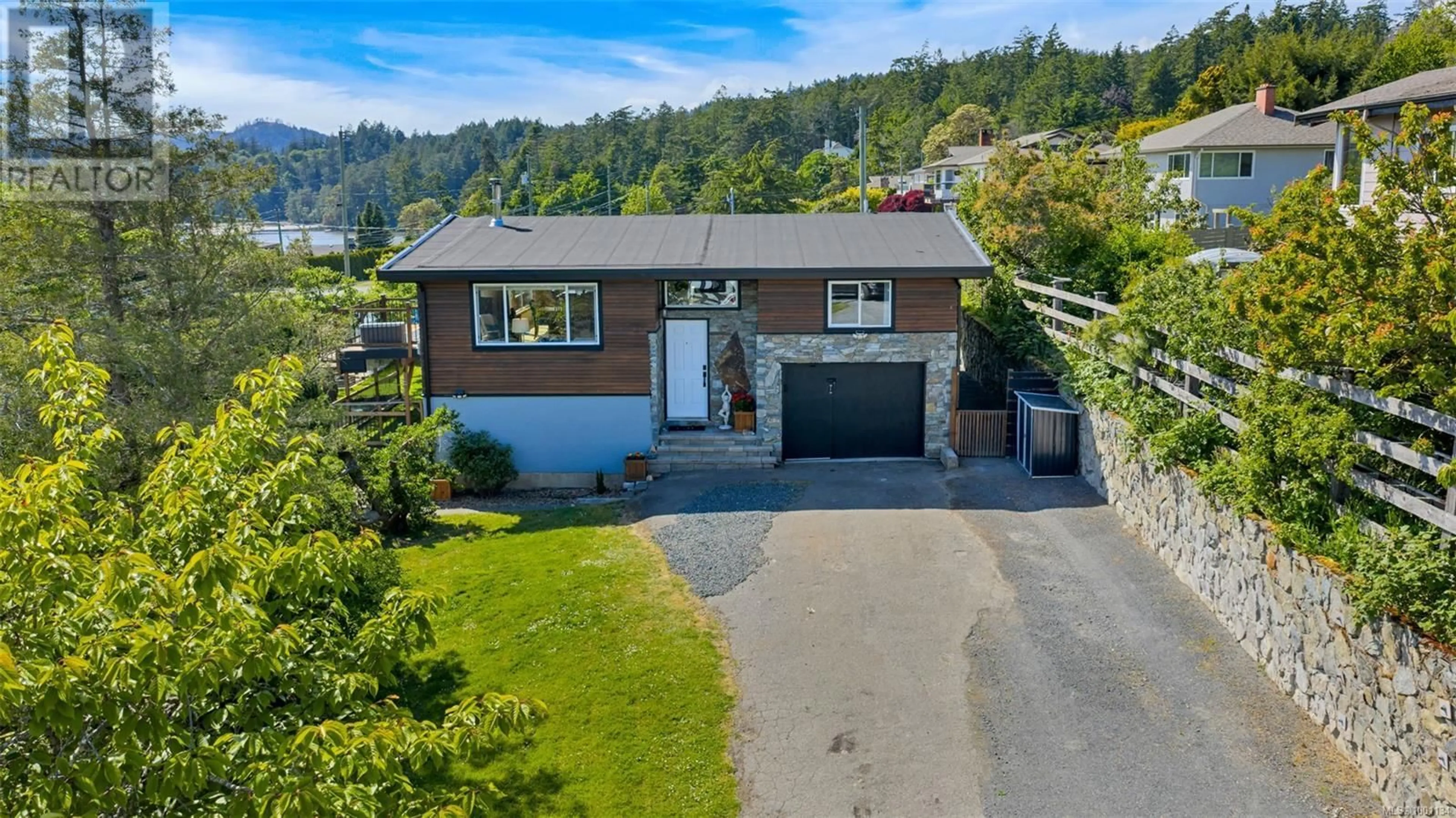 A pic from outside/outdoor area/front of a property/back of a property/a pic from drone, water/lake/river/ocean view for 3934 OLYMPIC VIEW DRIVE, Metchosin British Columbia V9C4B1