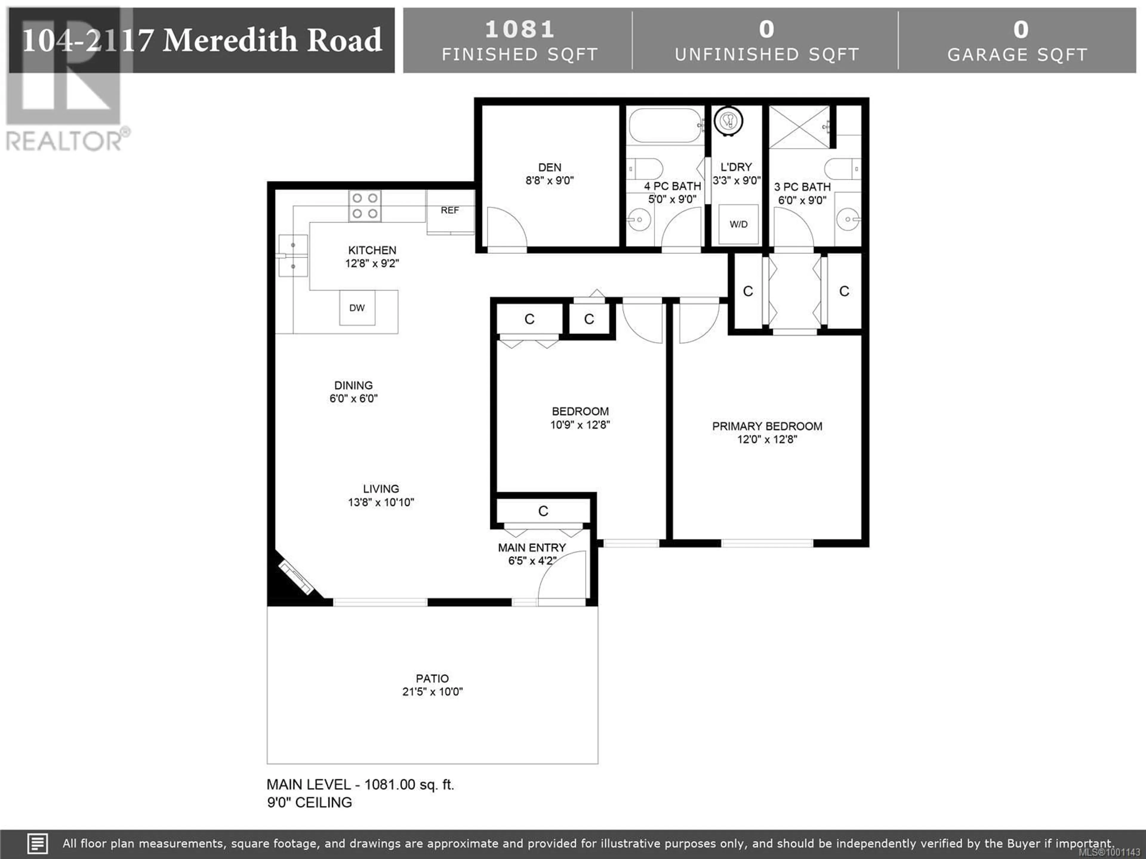 Floor plan for 104 - 2117 MEREDITH ROAD, Nanaimo British Columbia V9S2N2
