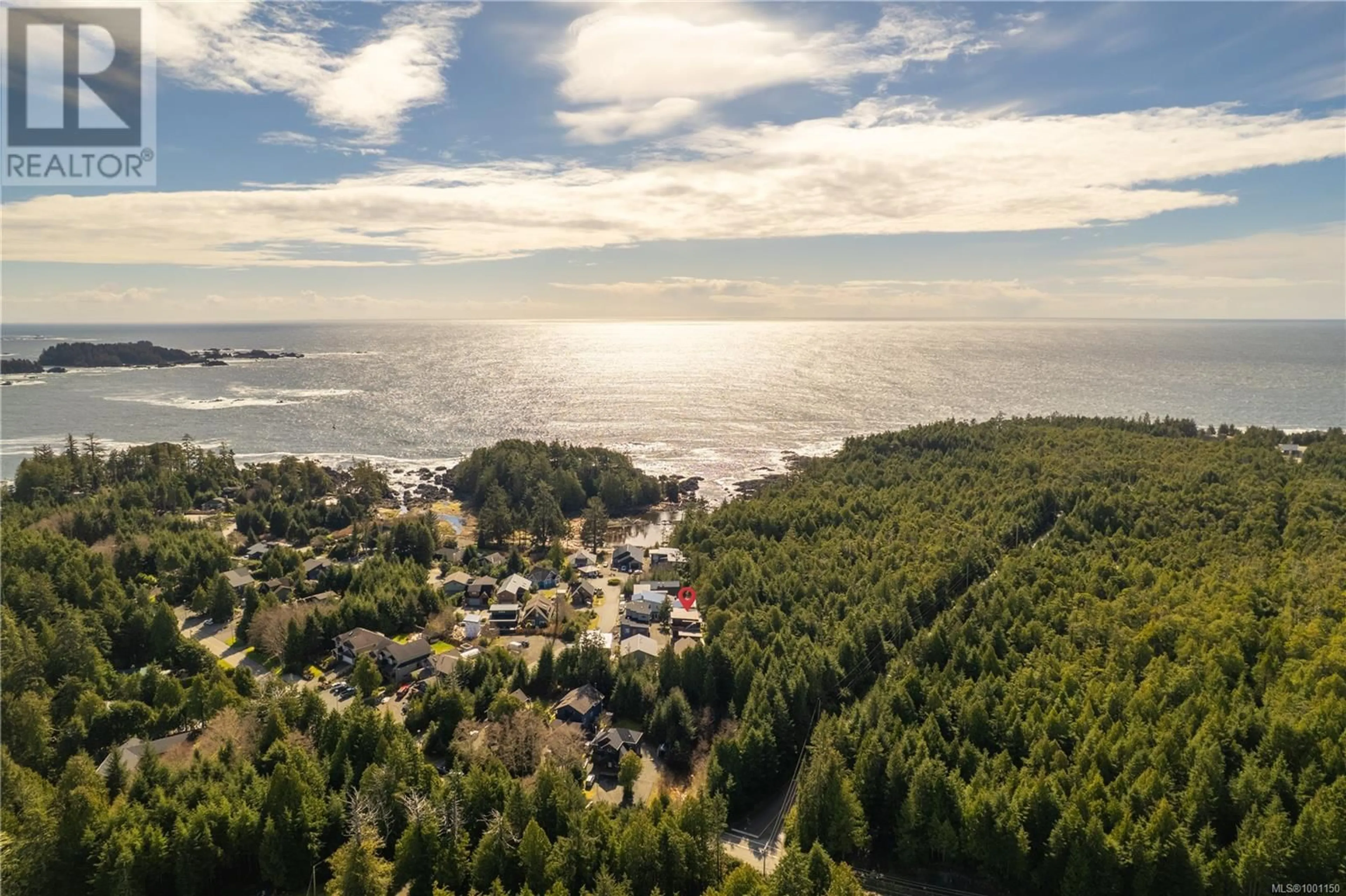 A pic from outside/outdoor area/front of a property/back of a property/a pic from drone, water/lake/river/ocean view for 320 PASS OF MELFORT PLACE, Ucluelet British Columbia V0R3A0