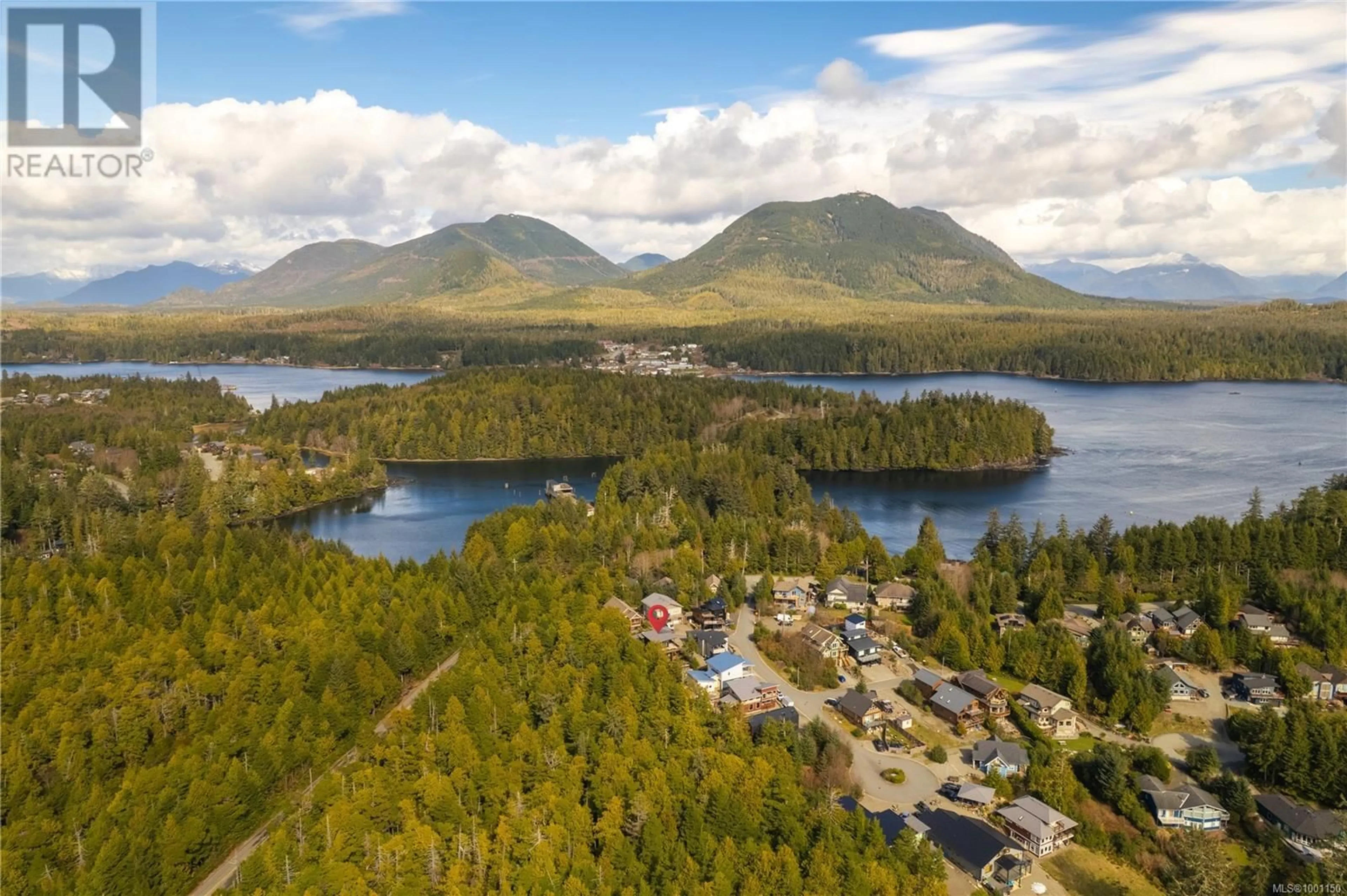 A pic from outside/outdoor area/front of a property/back of a property/a pic from drone, water/lake/river/ocean view for 320 PASS OF MELFORT PLACE, Ucluelet British Columbia V0R3A0