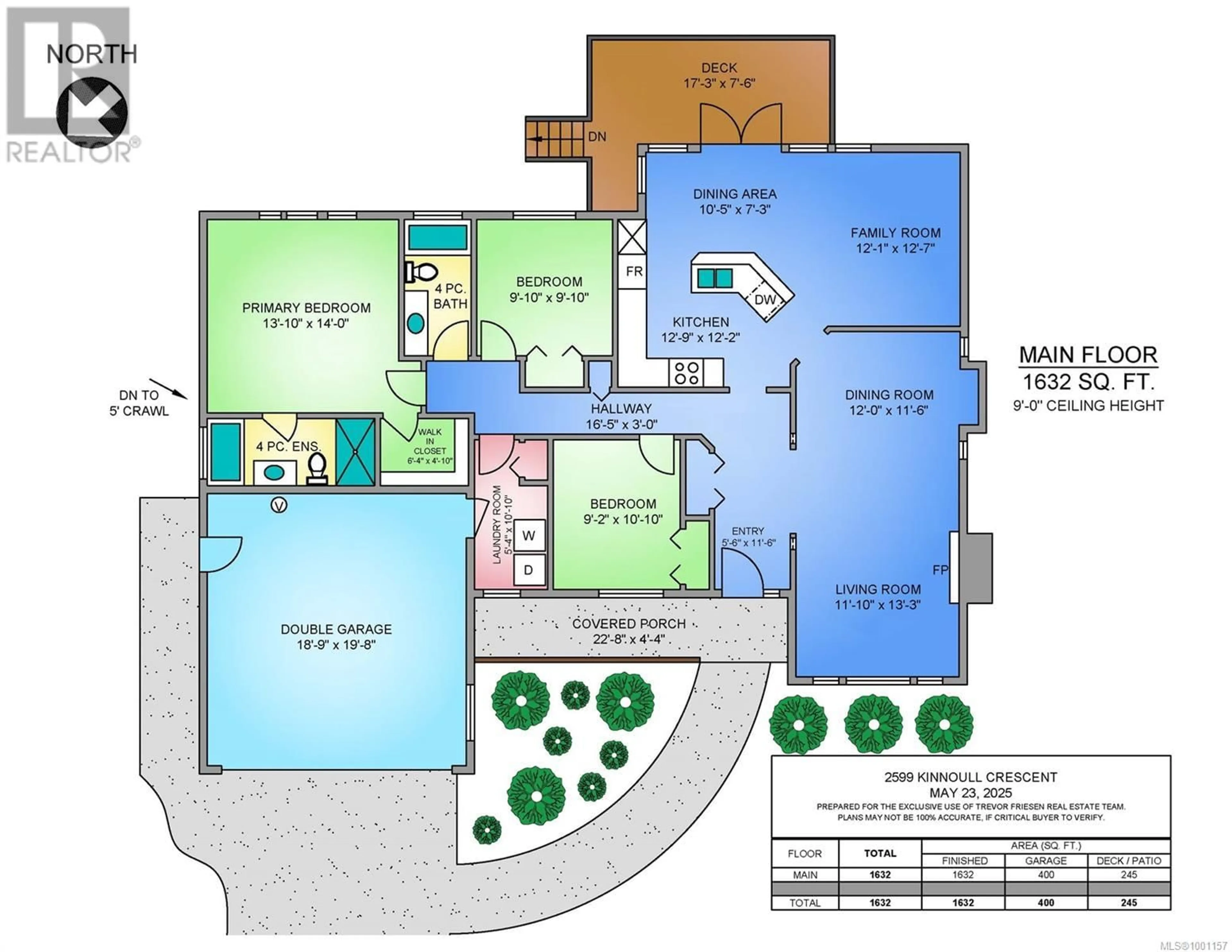 Floor plan for 2599 KINNOULL CRESCENT, Mill Bay British Columbia V0R2P1