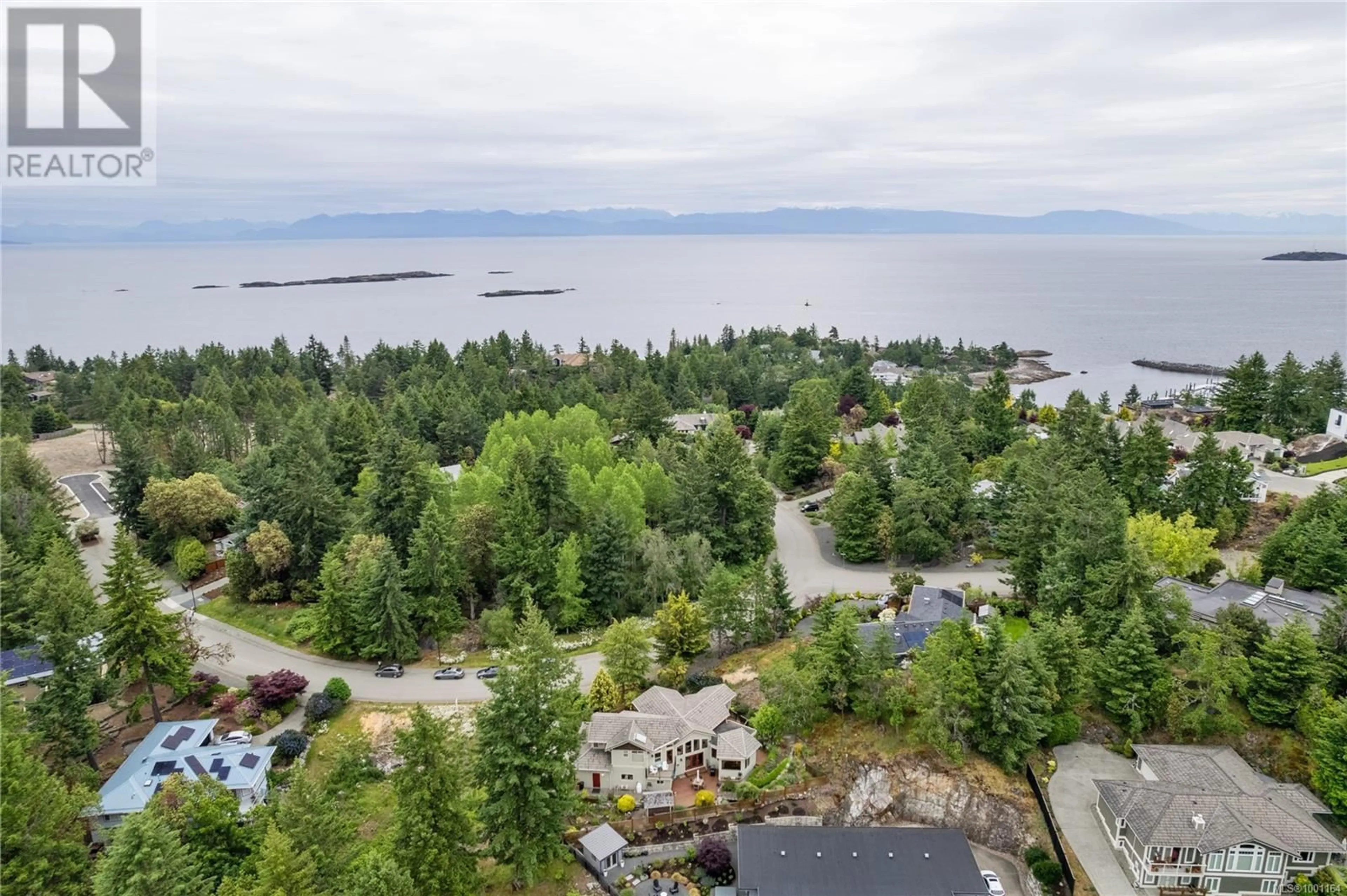 A pic from outside/outdoor area/front of a property/back of a property/a pic from drone, water/lake/river/ocean view for 3380 REDDEN ROAD, Nanoose Bay British Columbia V9P9H4
