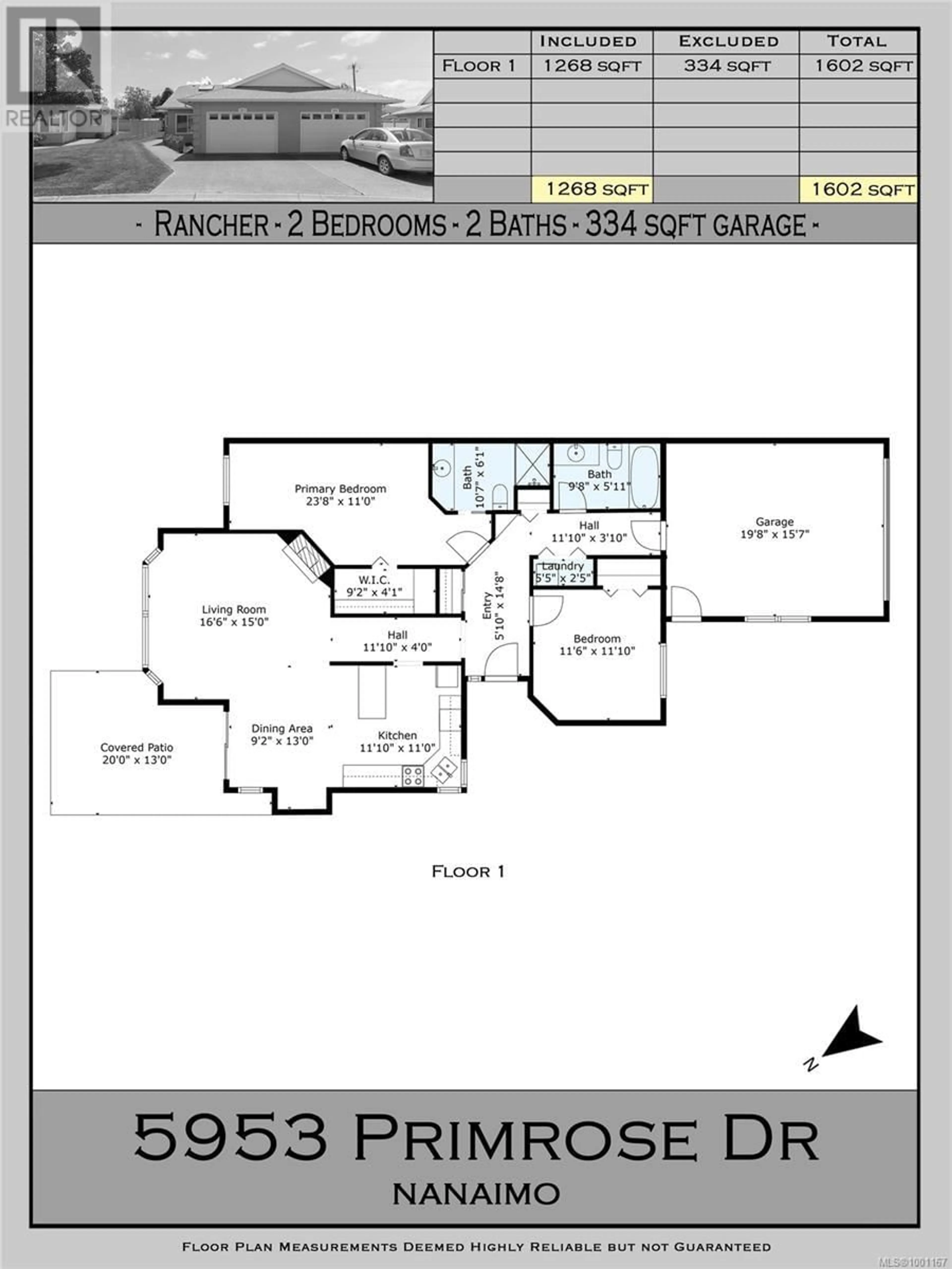 Floor plan for 5953 PRIMROSE DRIVE, Nanaimo British Columbia V9T6B8