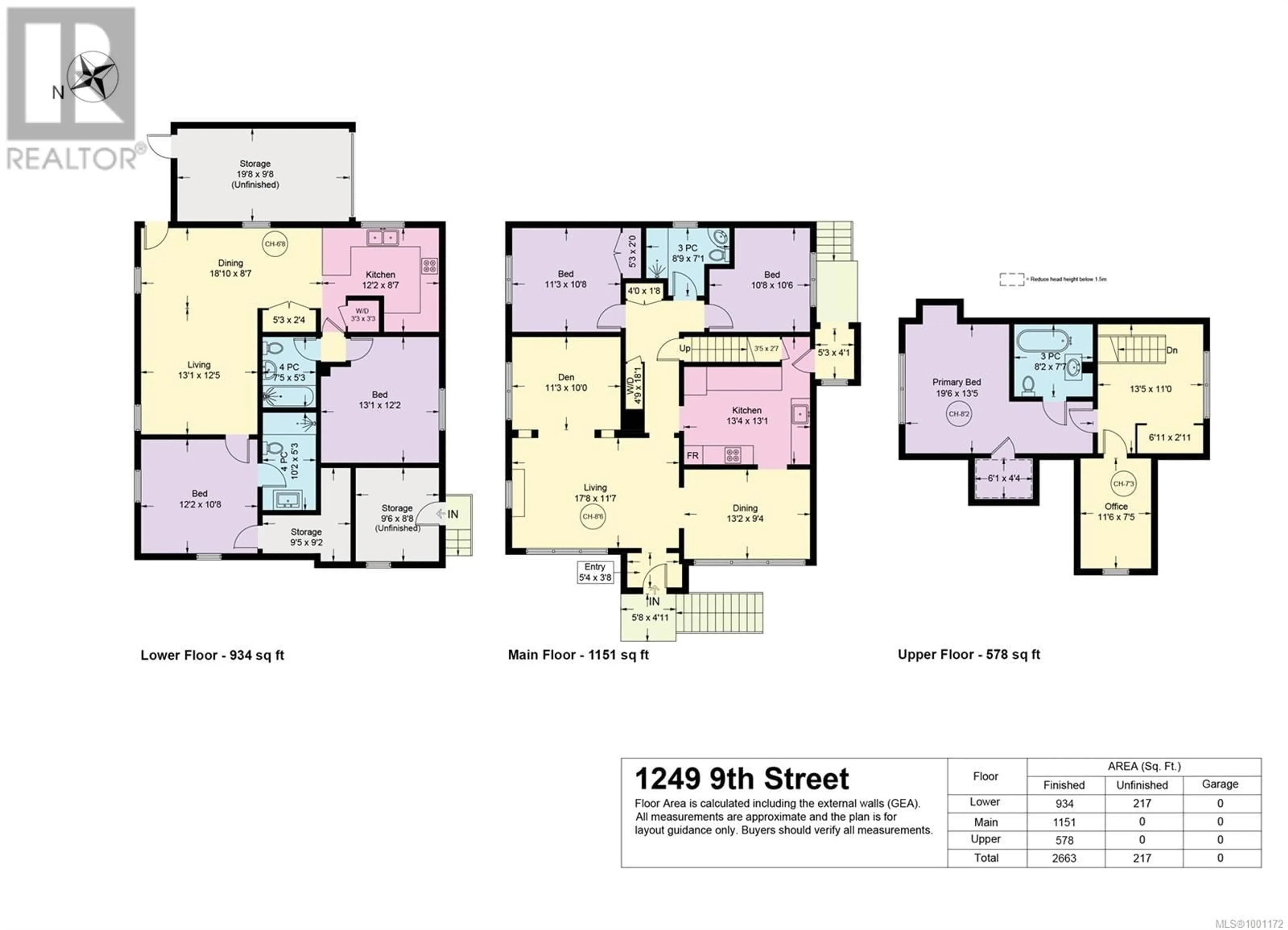 Floor plan for 1249 9TH STREET, Courtenay British Columbia V9N1P3