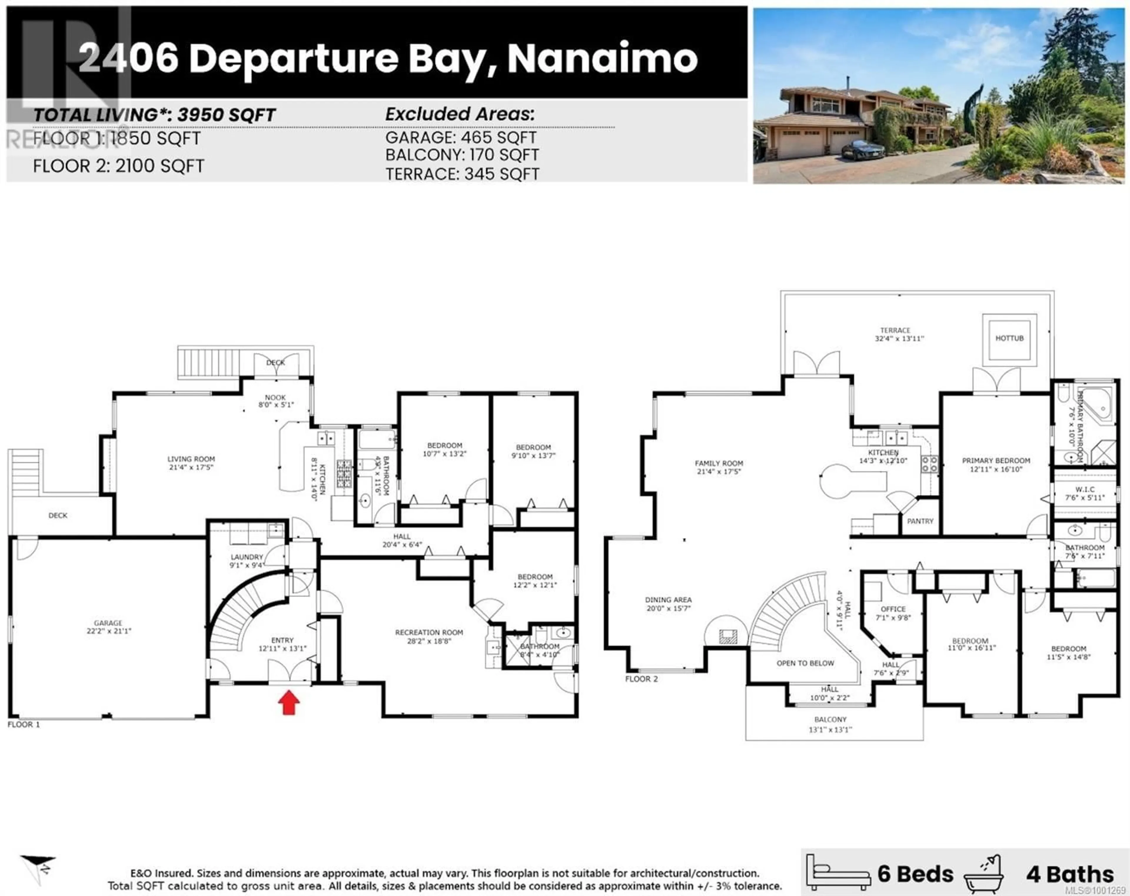 Floor plan for 2406 DEPARTURE BAY ROAD, Nanaimo British Columbia V9S3V8