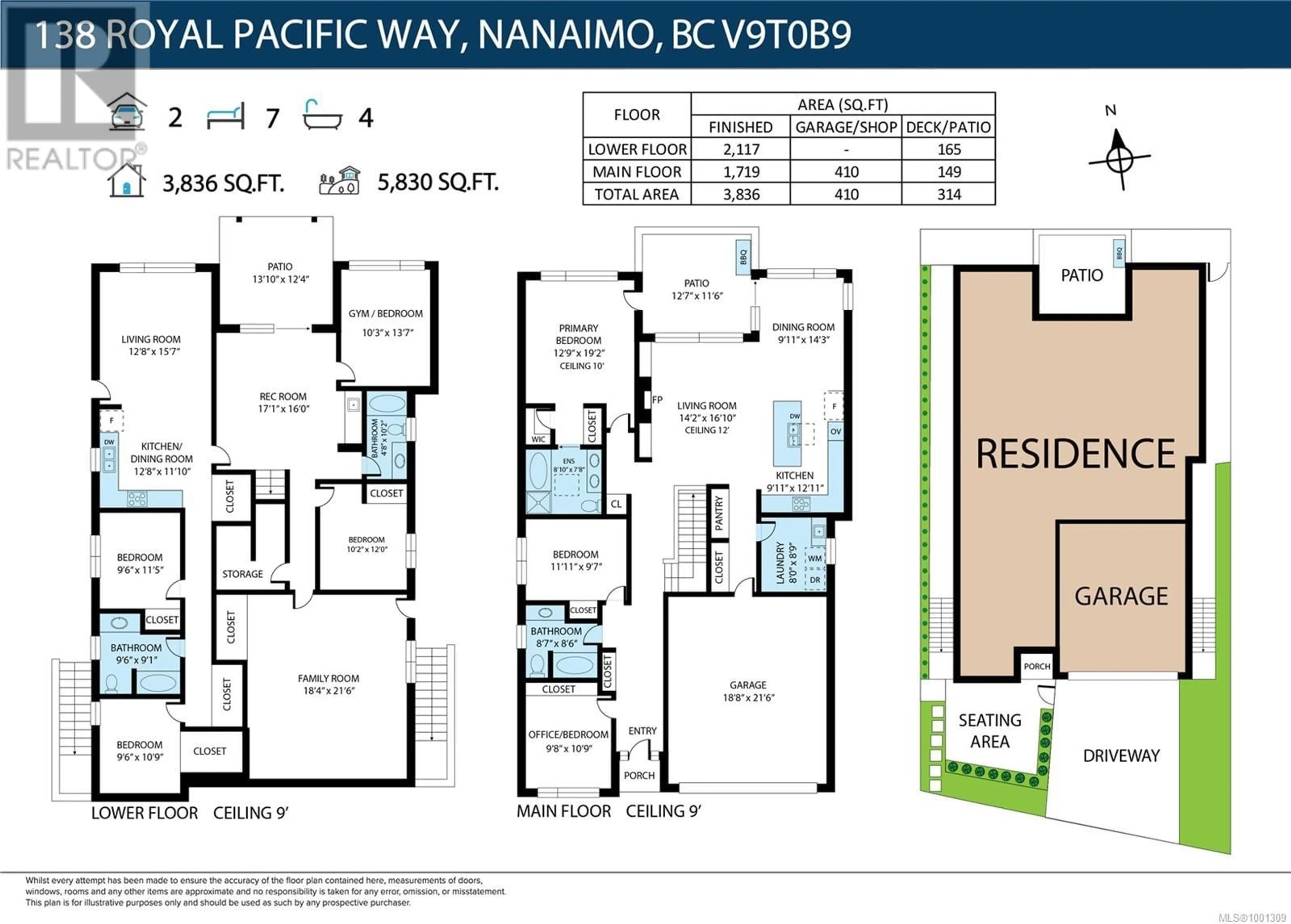 Floor plan for 138 ROYAL PACIFIC WAY, Nanaimo British Columbia V9T0B9