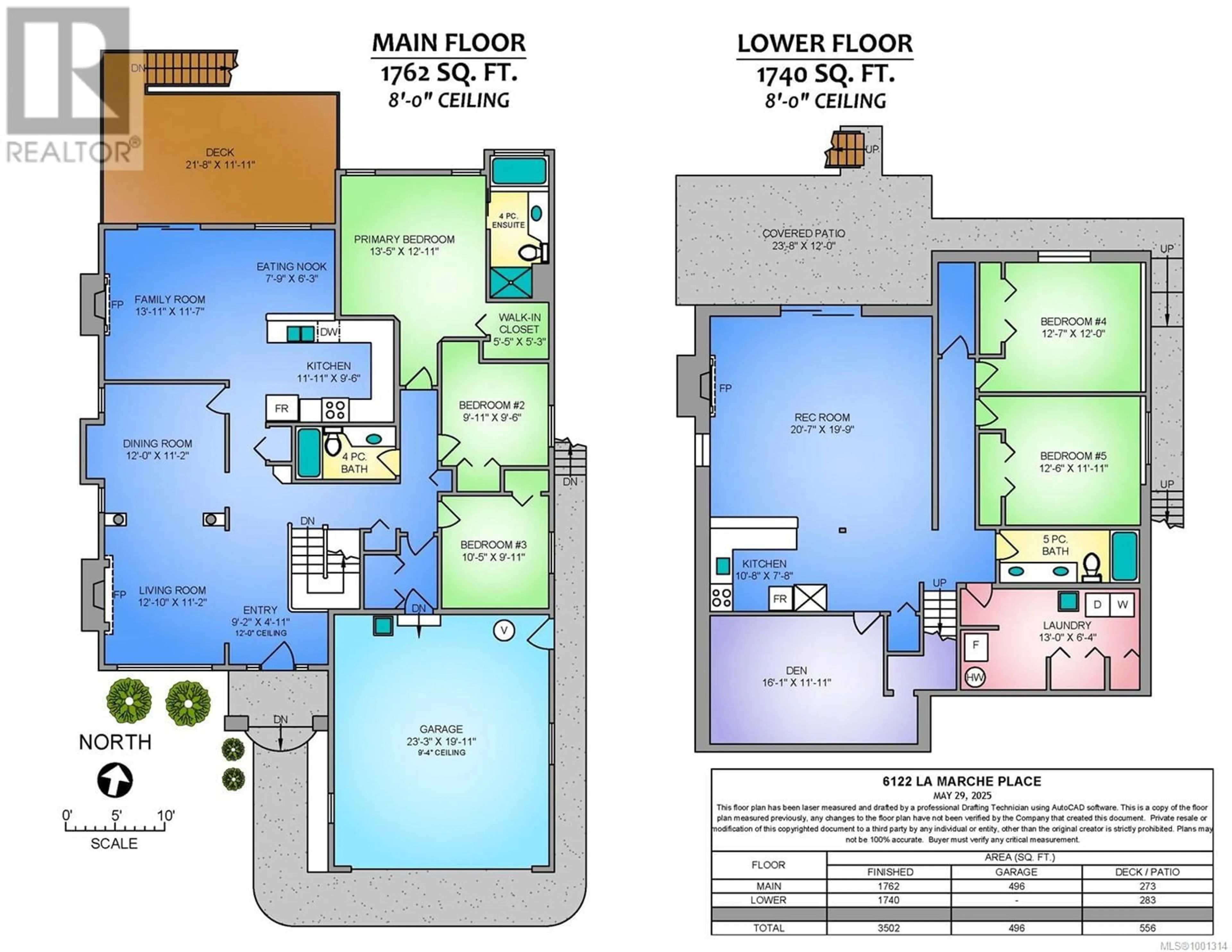 Floor plan for 6122 LA MARCHE PLACE, Nanaimo British Columbia V9V1C3