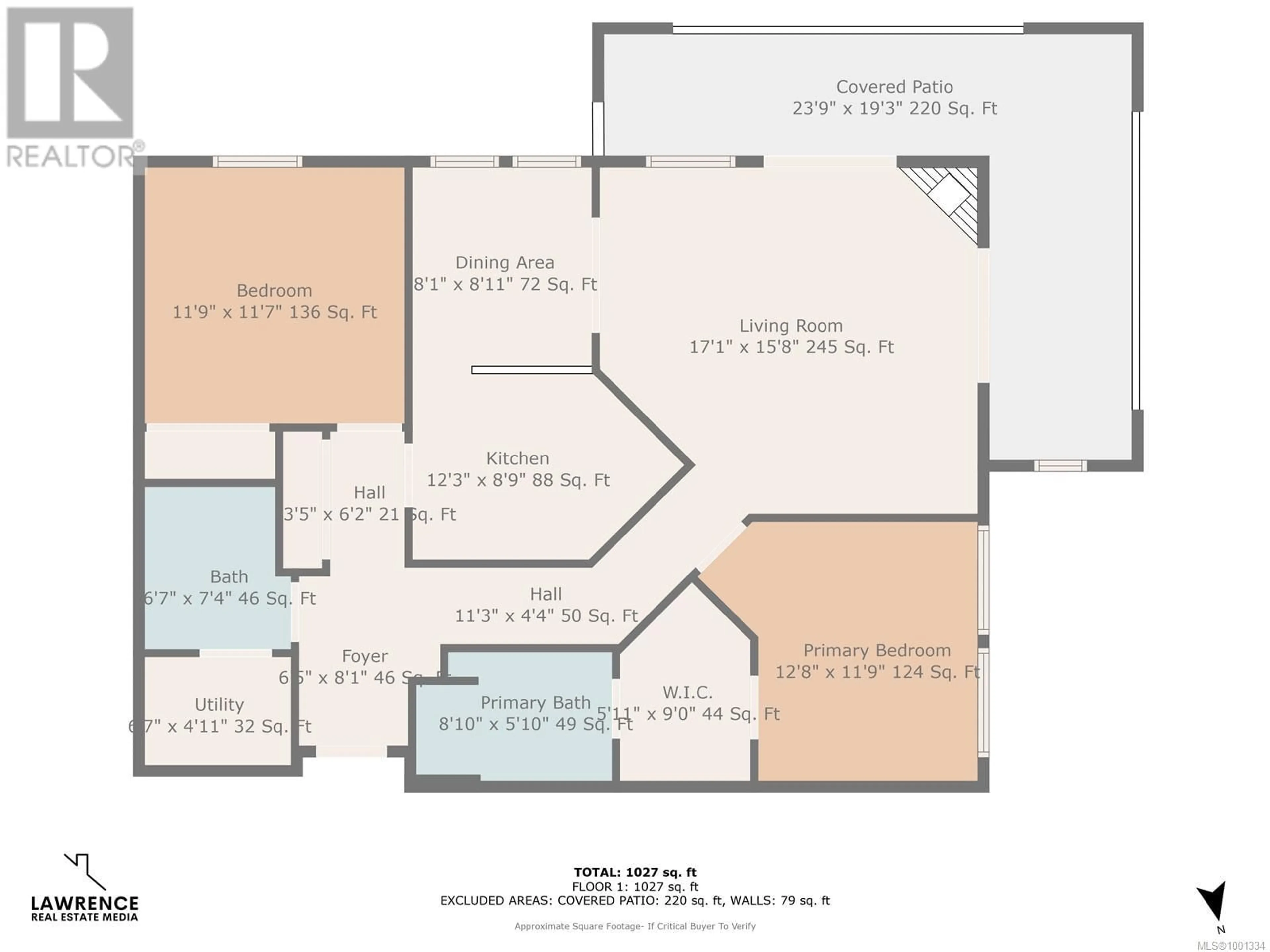 Floor plan for 101 - 1225 FORT STREET, Victoria British Columbia V8V4R2