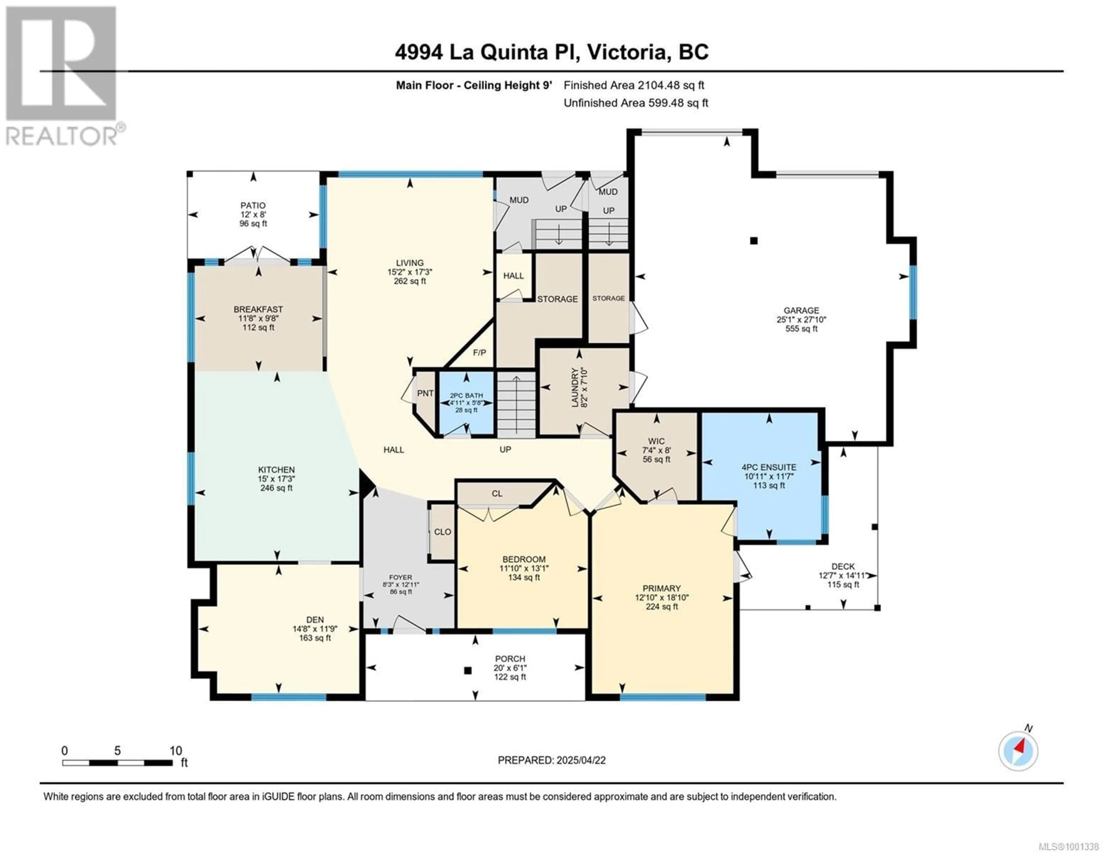 Floor plan for 4994 LA QUINTA PLACE, Saanich British Columbia V8Y3G9