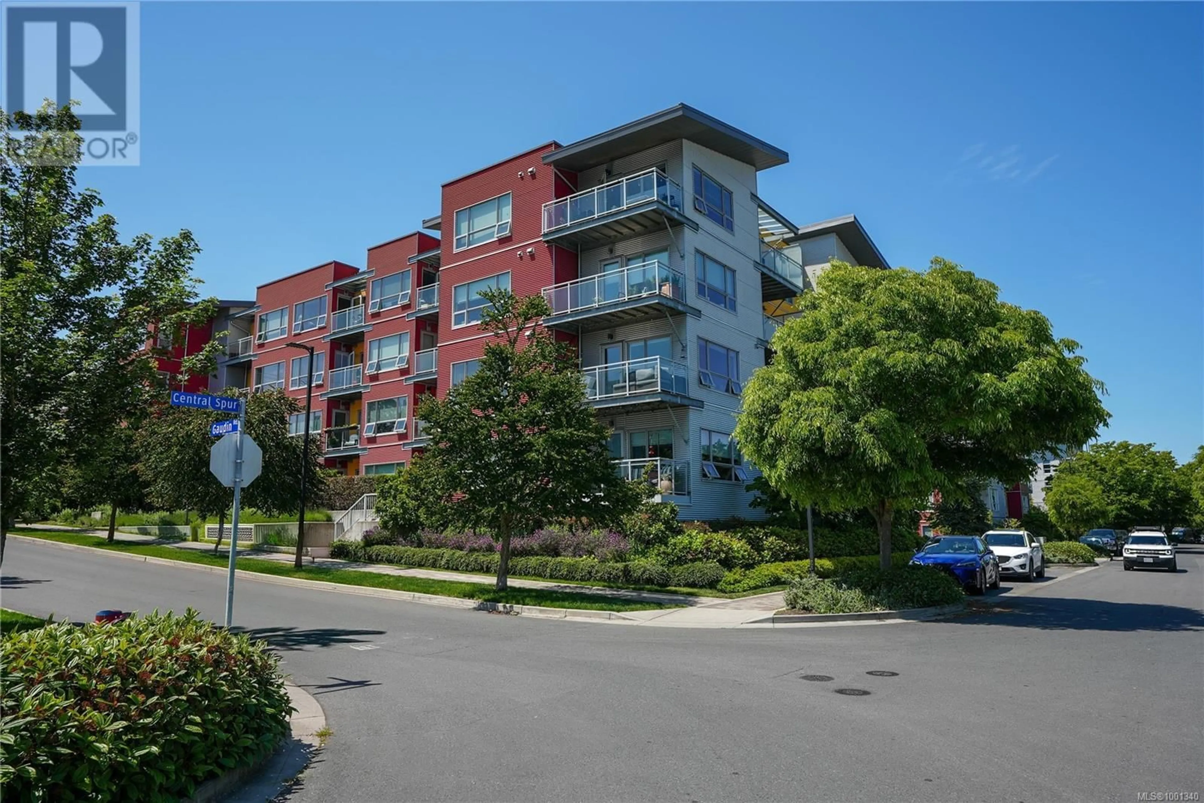 A pic from outside/outdoor area/front of a property/back of a property/a pic from drone, unknown for 205 - 785 TYEE ROAD, Victoria British Columbia V9A0G2