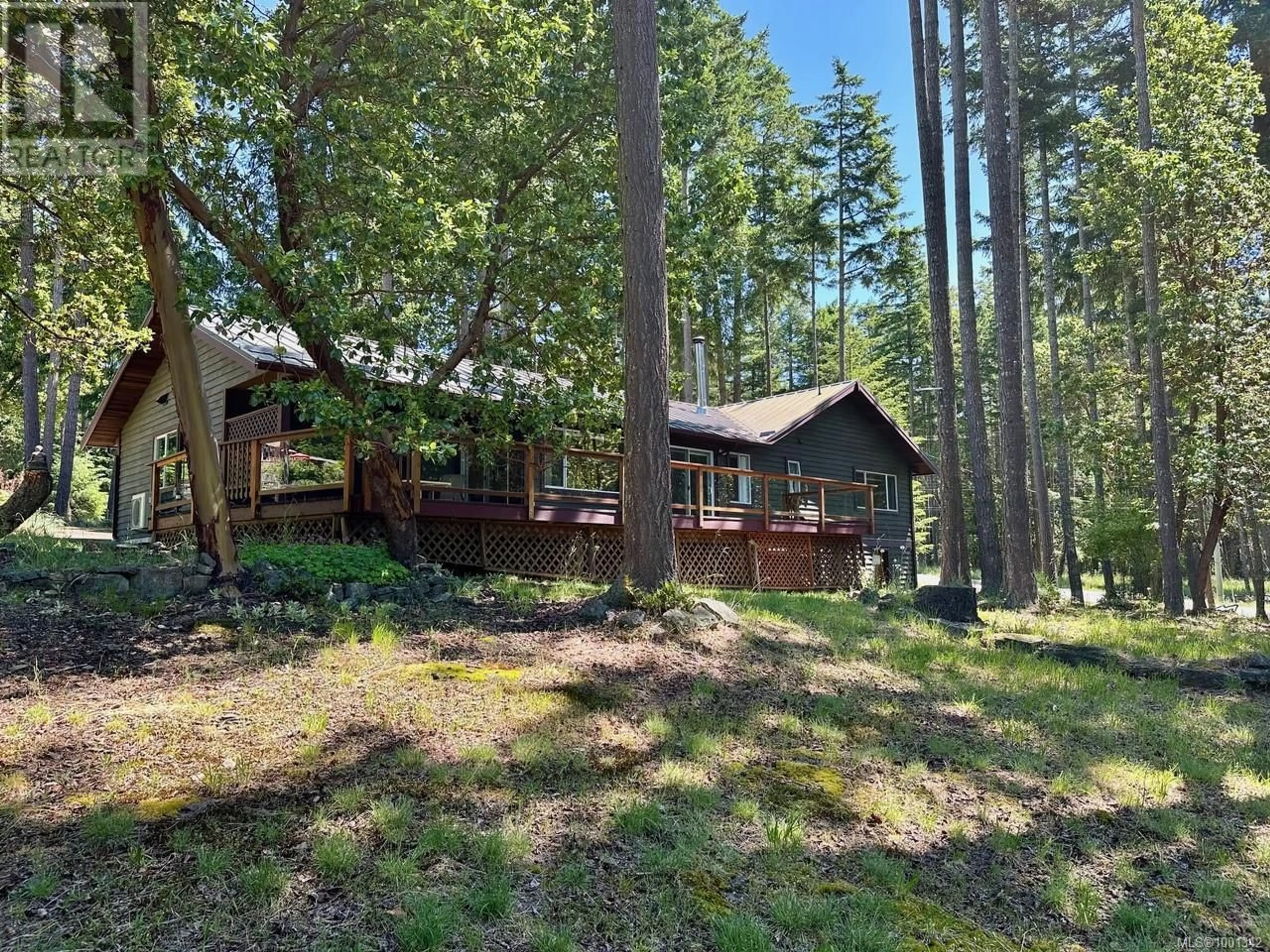 A pic from outside/outdoor area/front of a property/back of a property/a pic from drone, forest/trees view for 111 OYSTERCATCHER PLACE, Salt Spring British Columbia V8K2W5