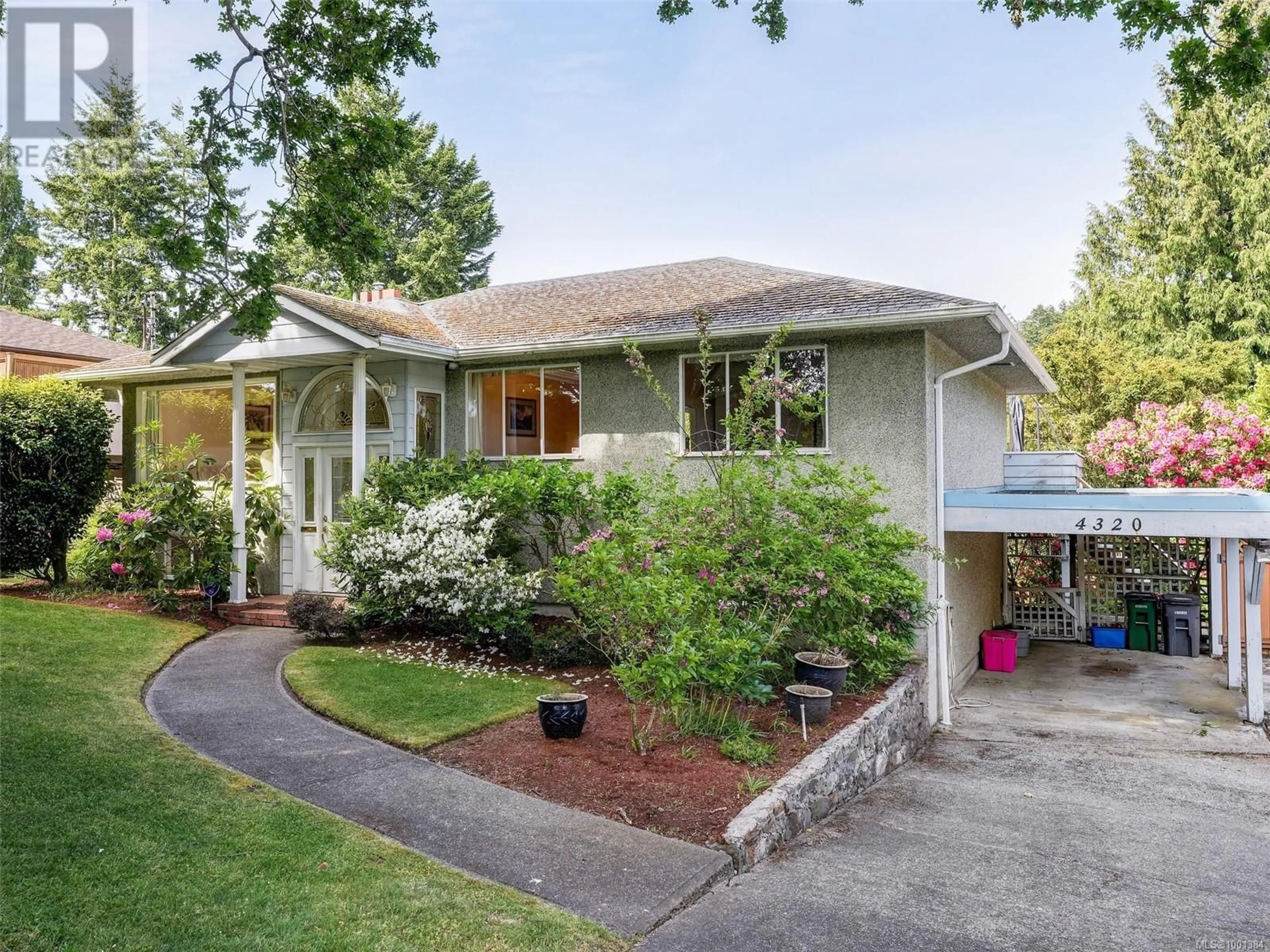 Home with vinyl exterior material, street for 4320 CEDAR HILL ROAD, Saanich British Columbia V8N3C5