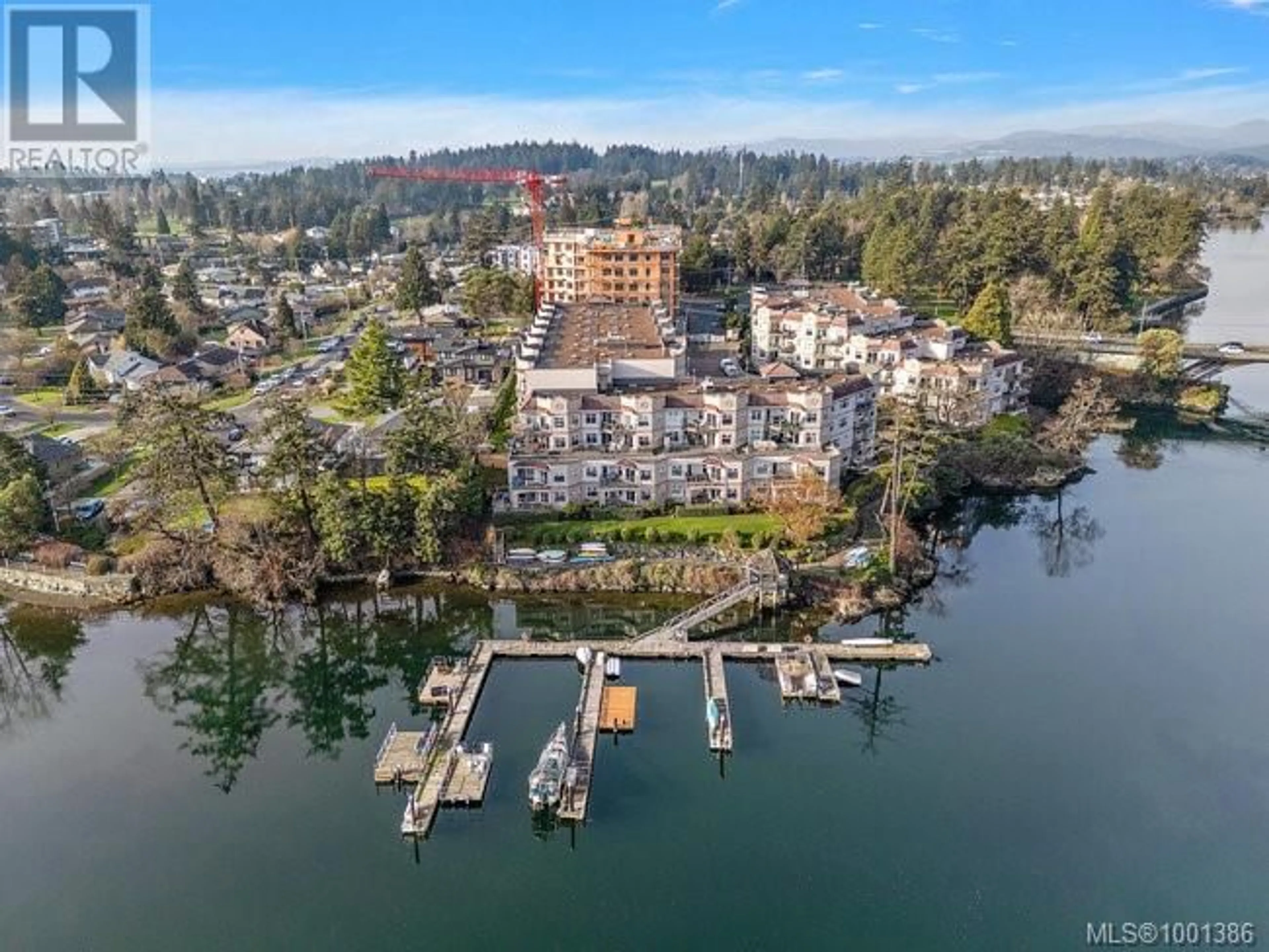 A pic from outside/outdoor area/front of a property/back of a property/a pic from drone, water/lake/river/ocean view for 216 - 1083 TILLICUM ROAD, Esquimalt British Columbia V9V7L7