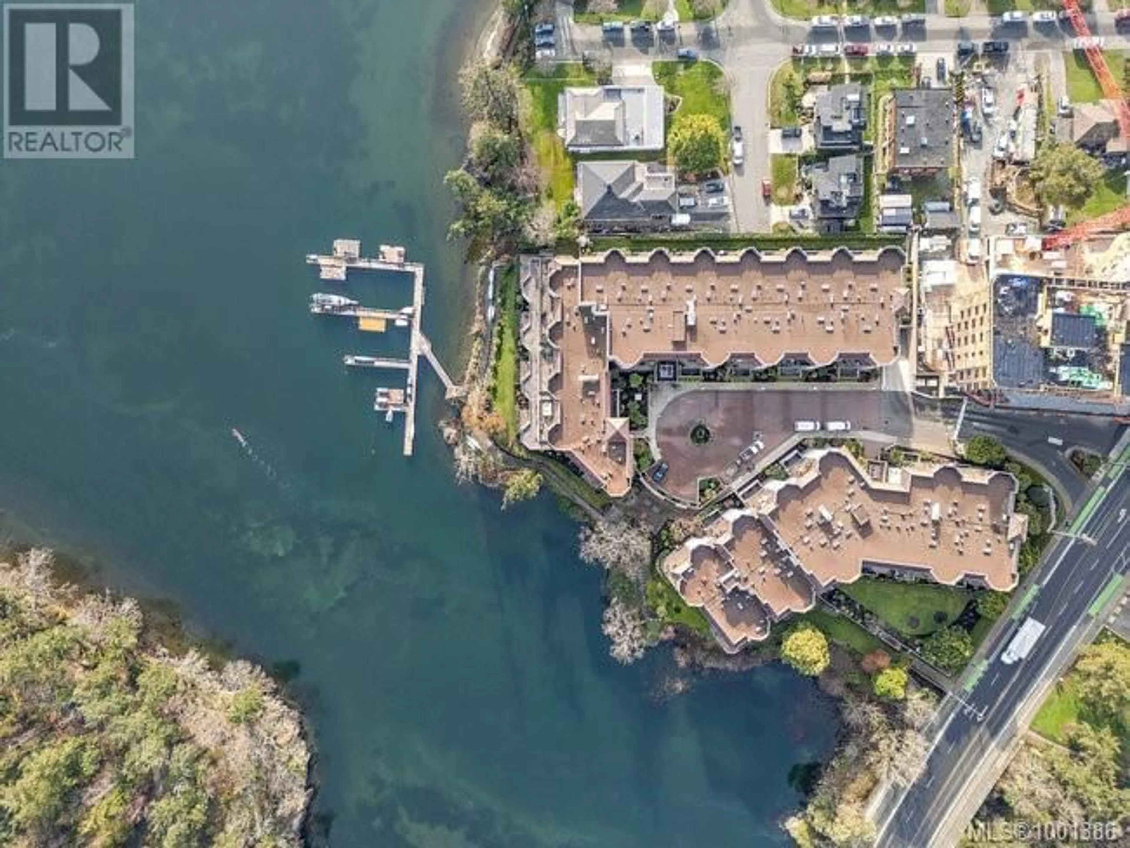 A pic from outside/outdoor area/front of a property/back of a property/a pic from drone, water/lake/river/ocean view for 216 - 1083 TILLICUM ROAD, Esquimalt British Columbia V9V7L7