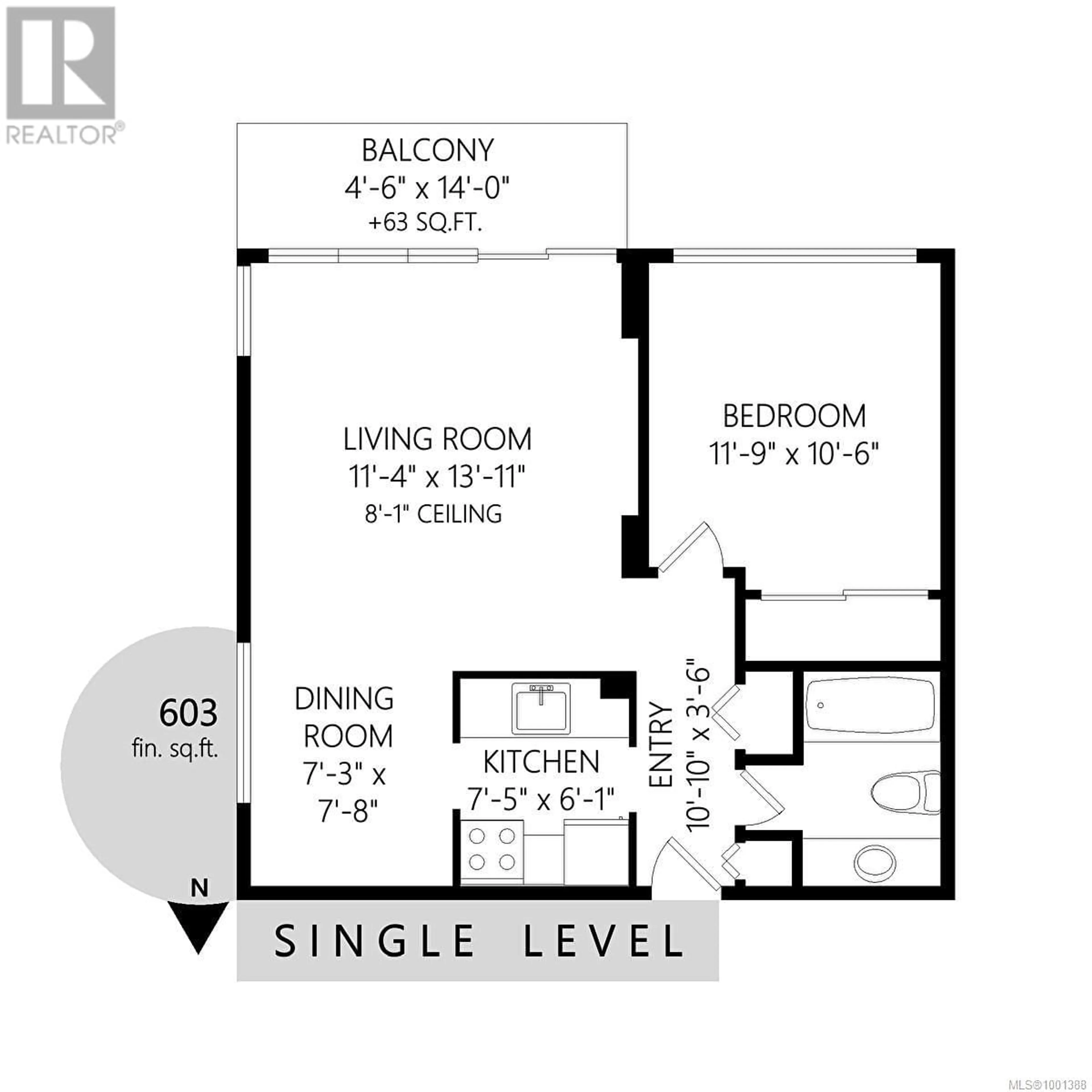 Floor plan for 1106 - 647 MICHIGAN STREET, Victoria British Columbia V8V1S9