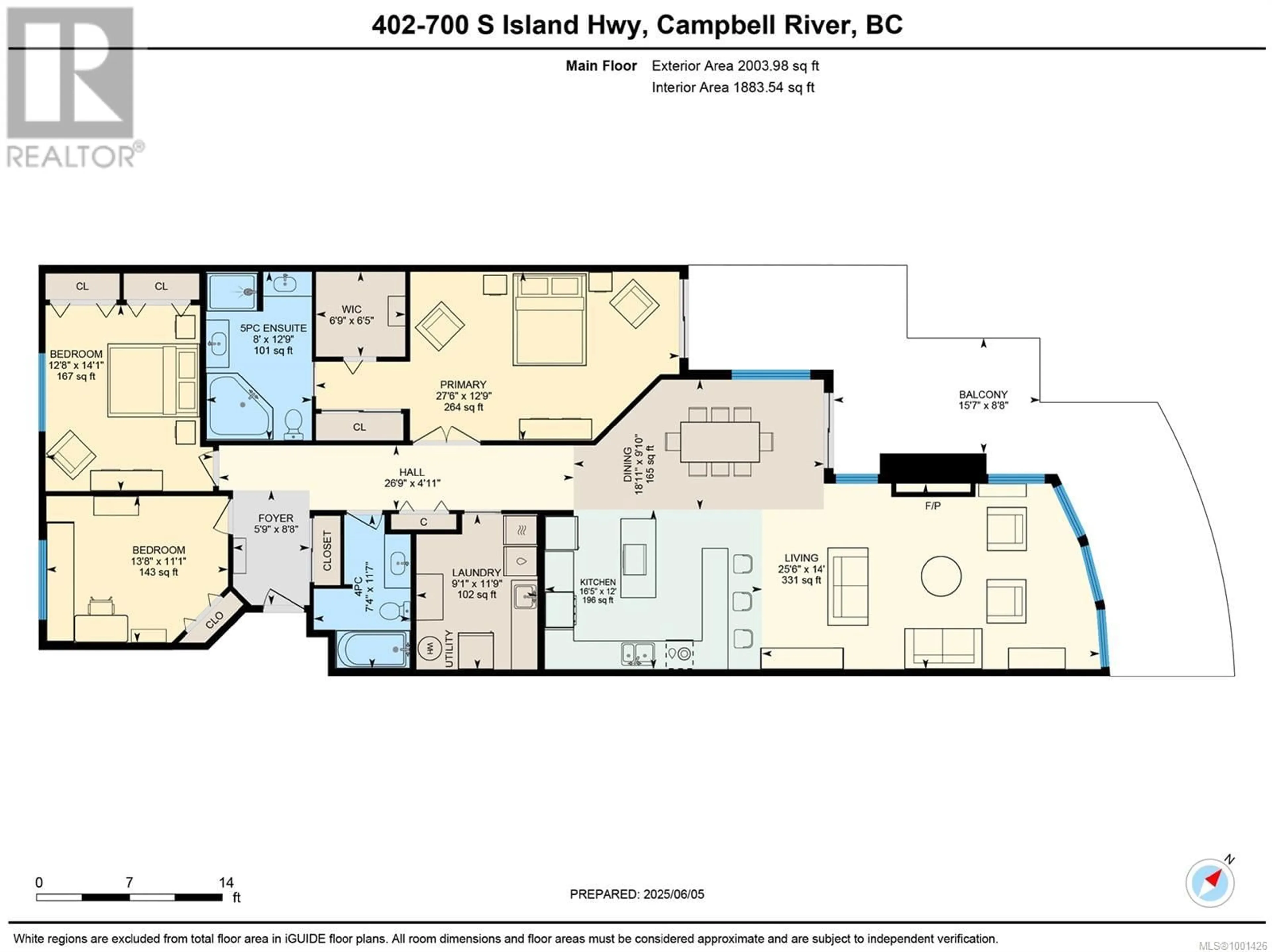 Floor plan for 402 - 700 ISLAND HIGHWAY SOUTH, Campbell River British Columbia V9W1A6