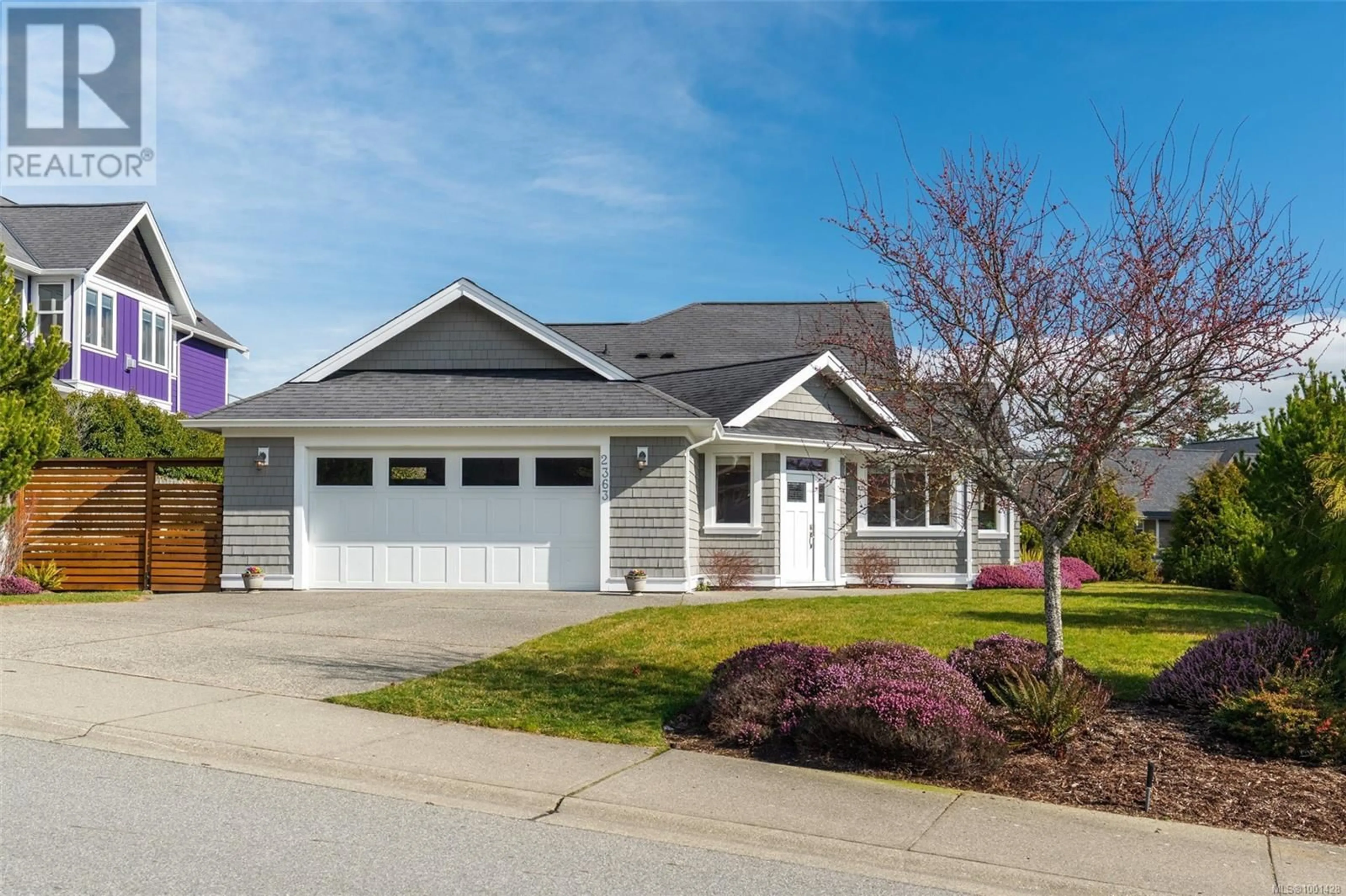 Home with vinyl exterior material, street for 2363 MOUNTAIN HEIGHTS DRIVE, Sooke British Columbia V9Z1M4