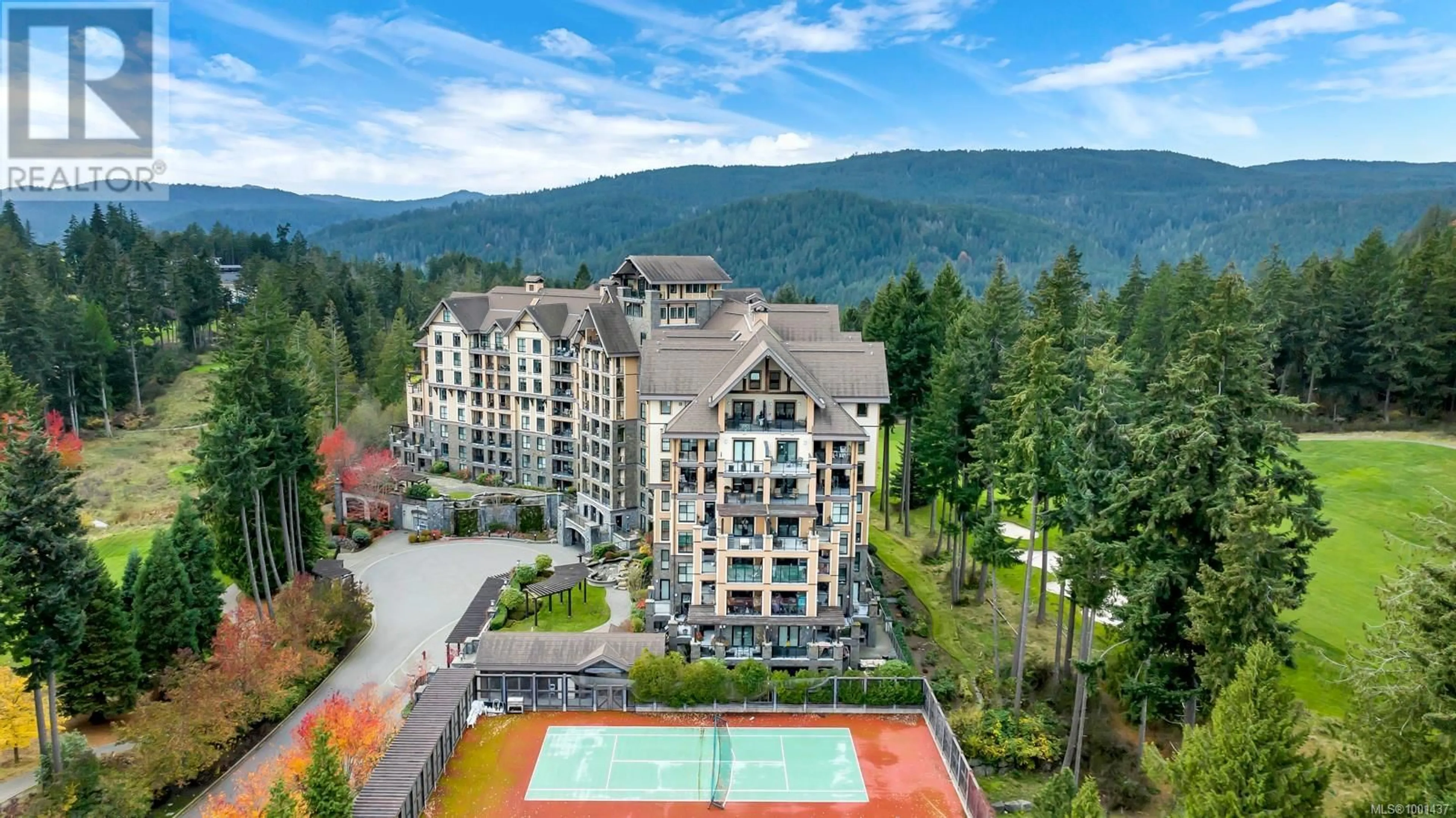 A pic from outside/outdoor area/front of a property/back of a property/a pic from drone, mountain view for 802 - 1400 LYNBURNE PLACE, Langford British Columbia V9B0A4