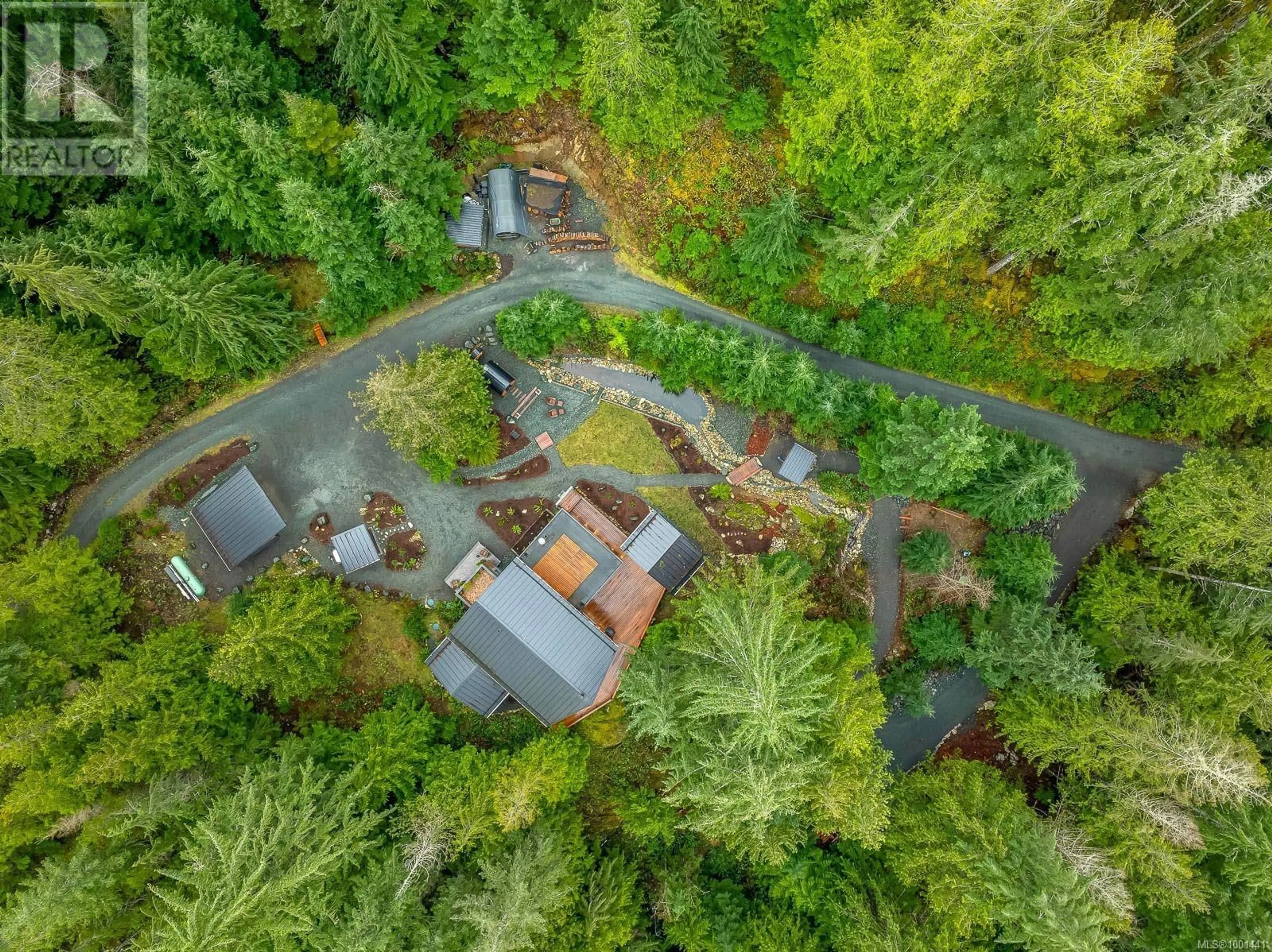 A pic from outside/outdoor area/front of a property/back of a property/a pic from drone, forest/trees view for 2640 CONVILLE BAY ROAD, Quadra Island British Columbia V0P1N0
