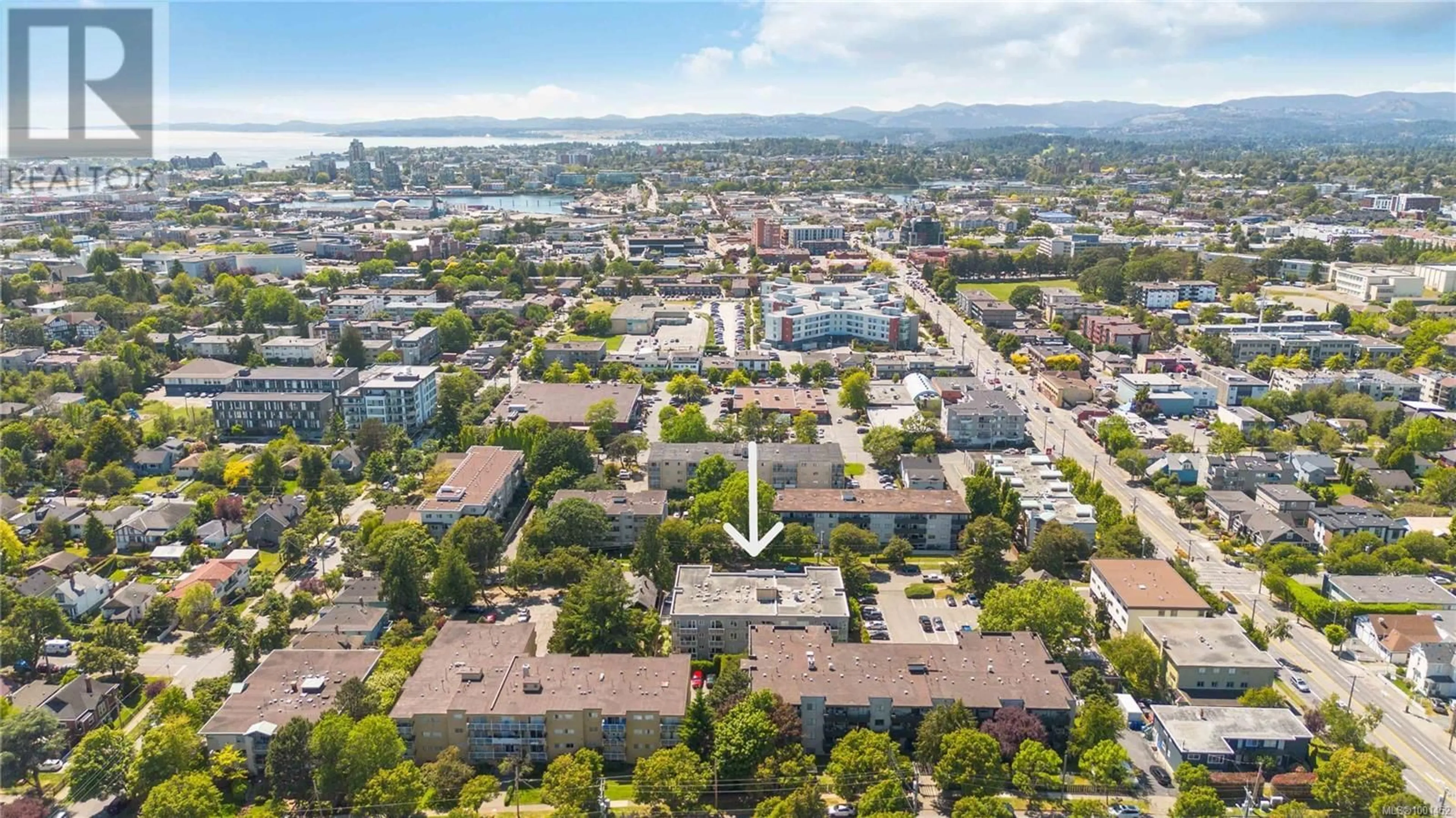 A pic from outside/outdoor area/front of a property/back of a property/a pic from drone, city buildings view from balcony for 407 - 2647 GRAHAM STREET, Victoria British Columbia V8T3Y8