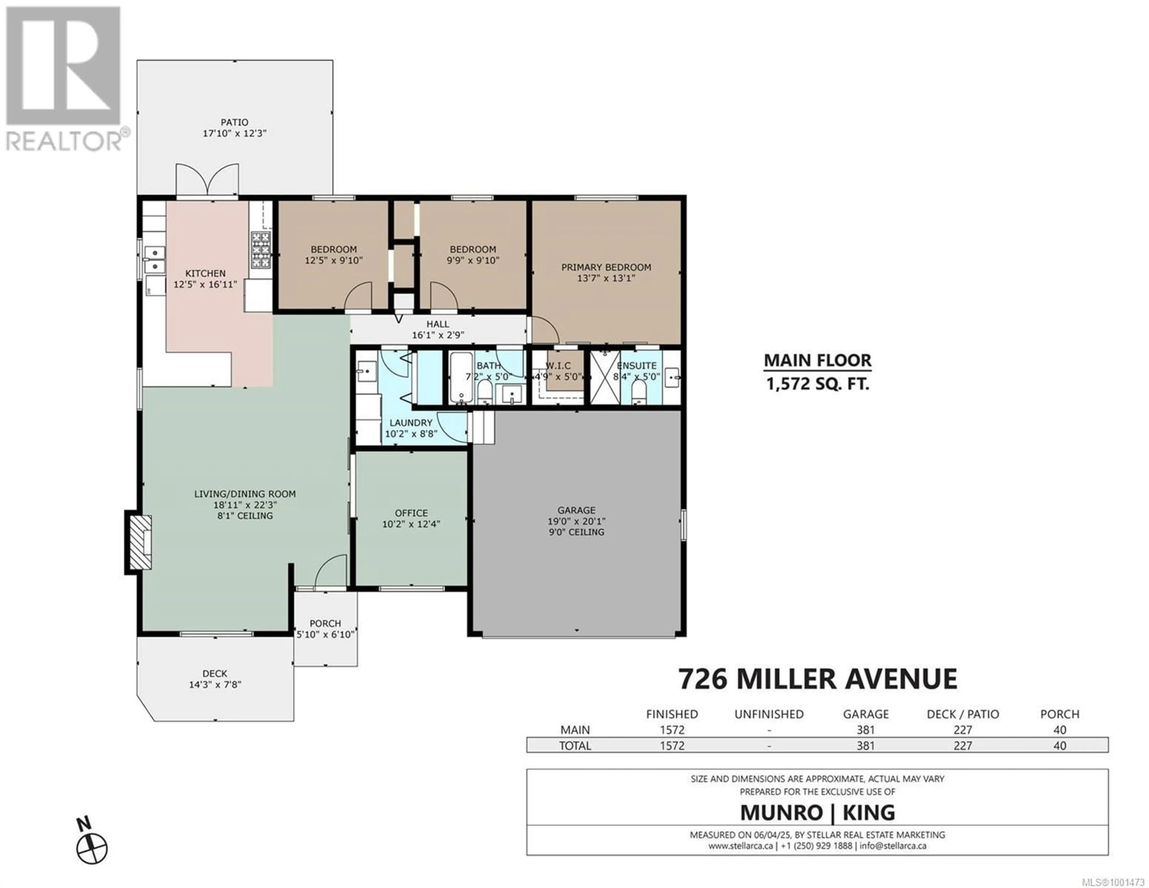 Floor plan for 726 MILLER AVENUE, Saanich British Columbia V8Z3C8