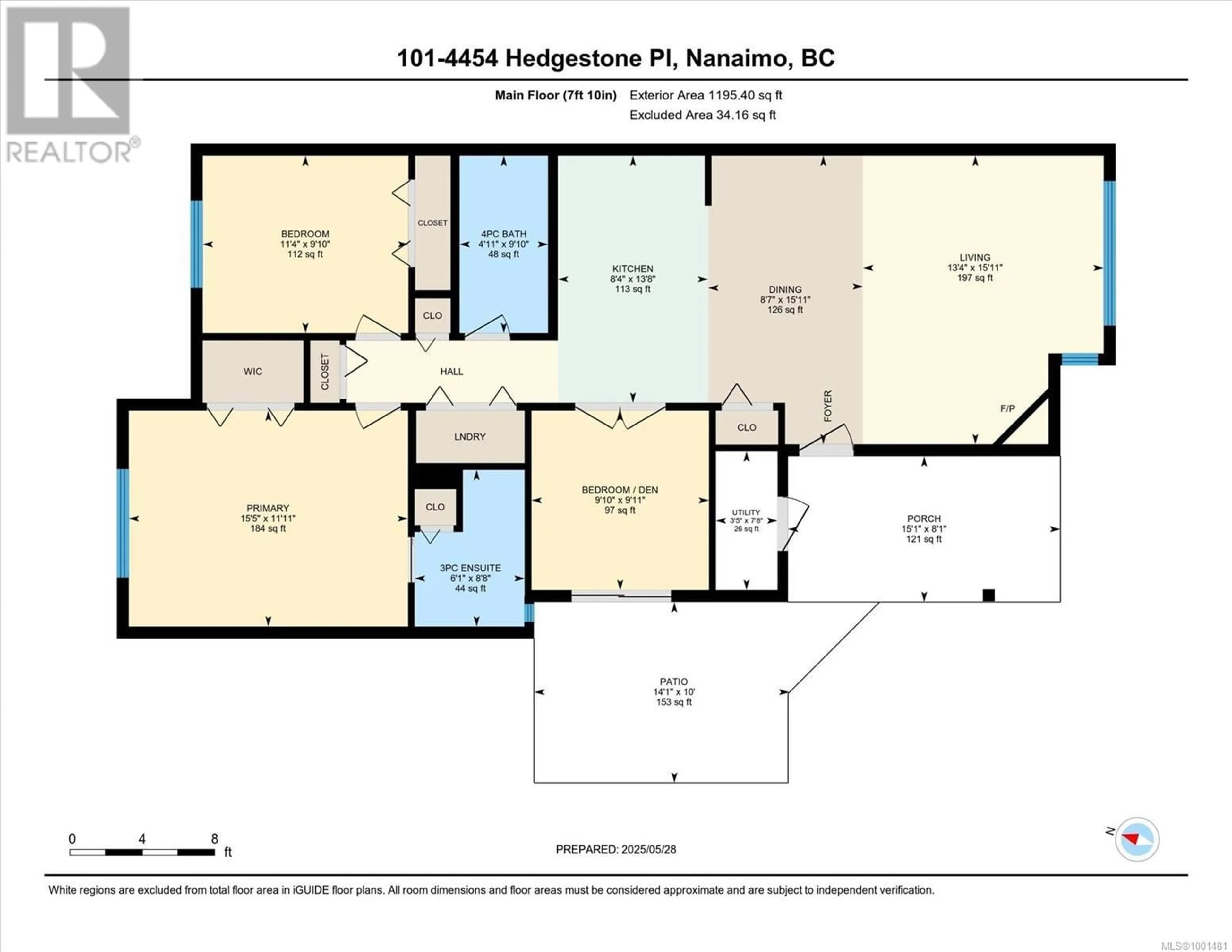 Floor plan for 101 - 4454 HEDGESTONE PLACE, Nanaimo British Columbia V9T0E6