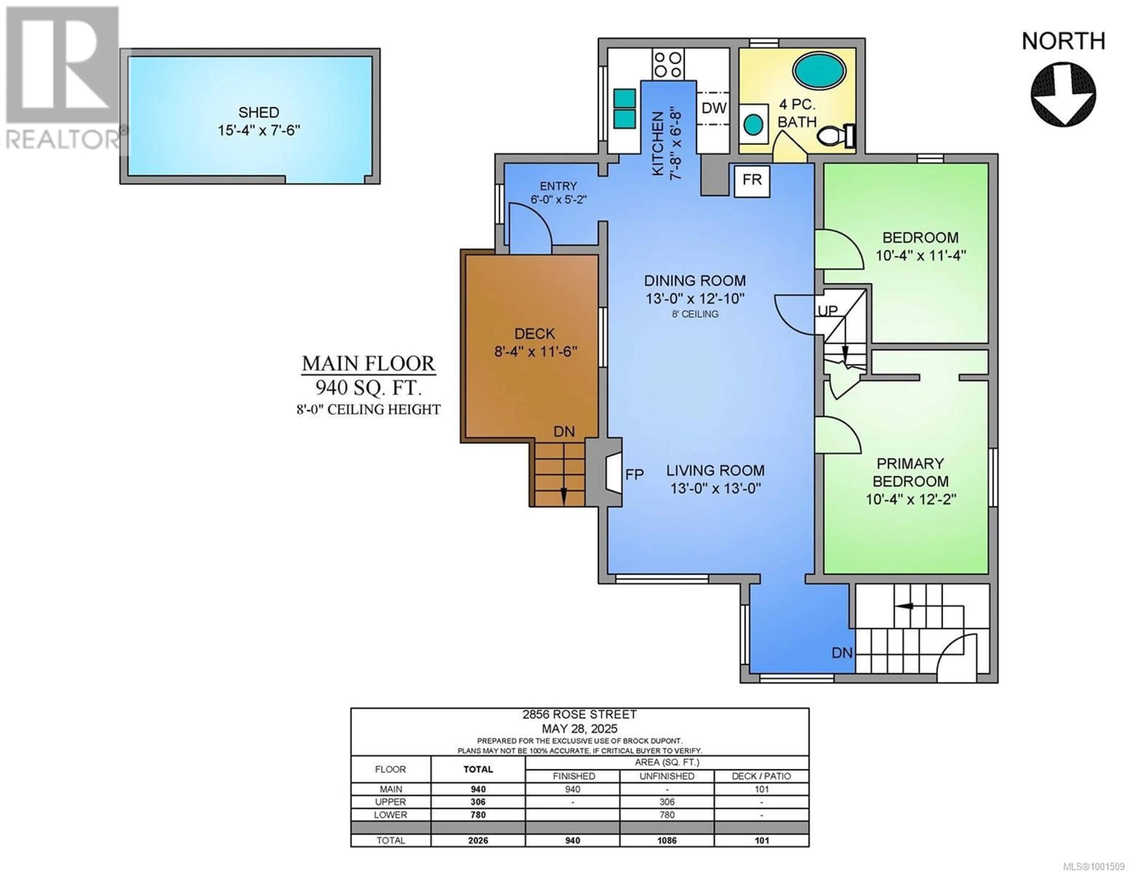 Floor plan for 2856 ROSE STREET, Chemainus British Columbia V0R1K3
