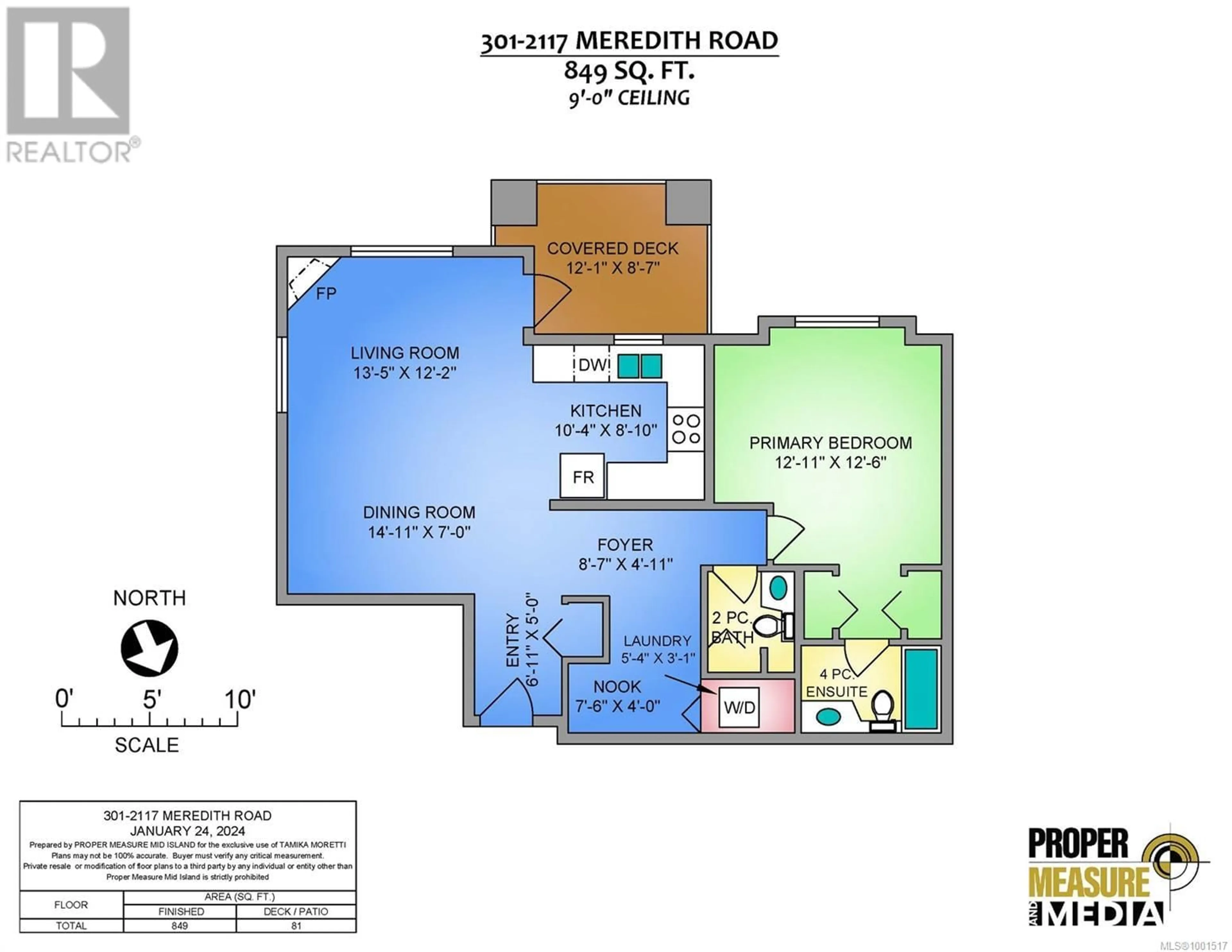 Floor plan for 301 - 2117 MEREDITH ROAD, Nanaimo British Columbia V9S2N2