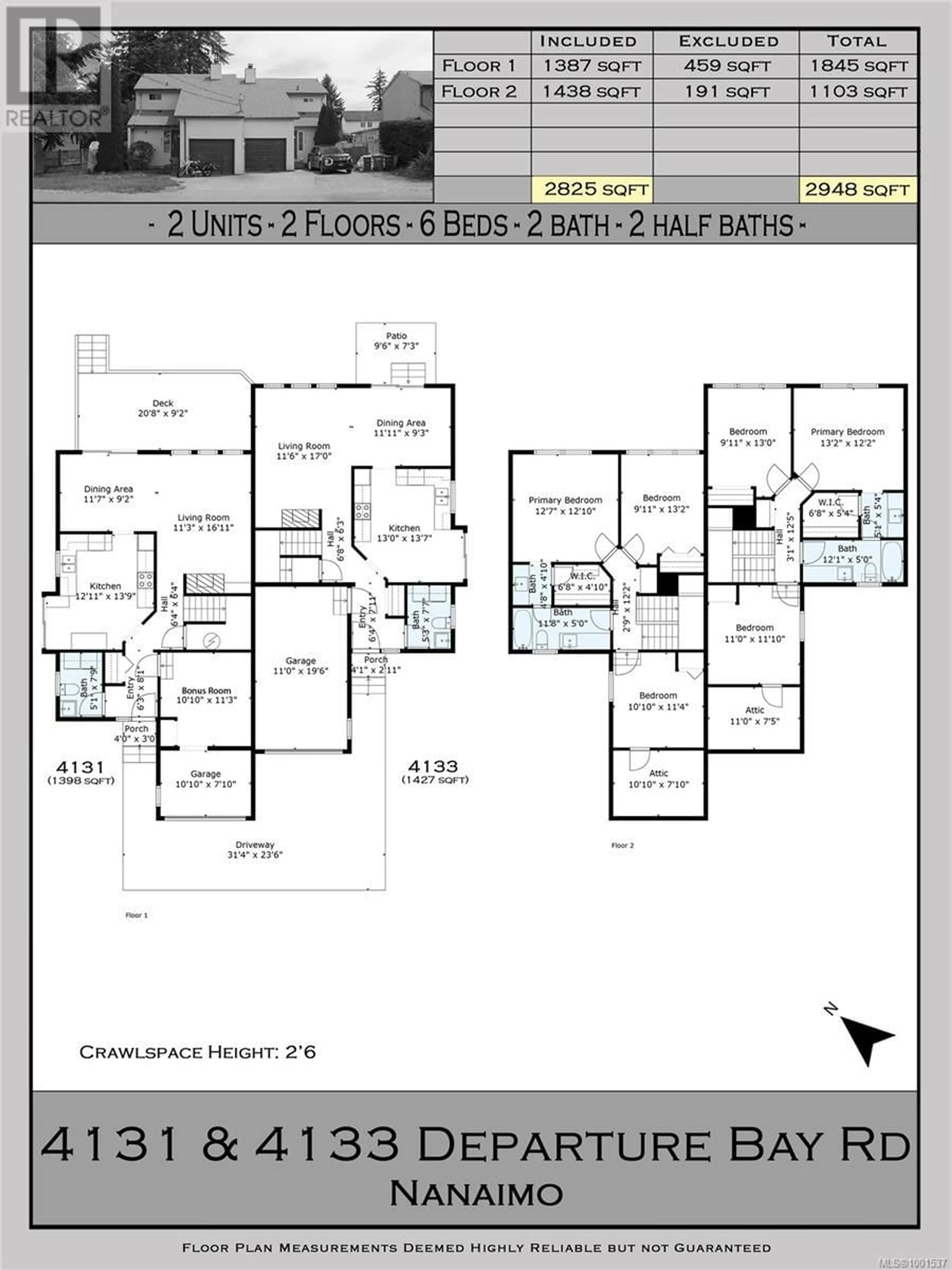 Floor plan for 4131/4133 DEPARTURE BAY ROAD, Nanaimo British Columbia V9T1C6