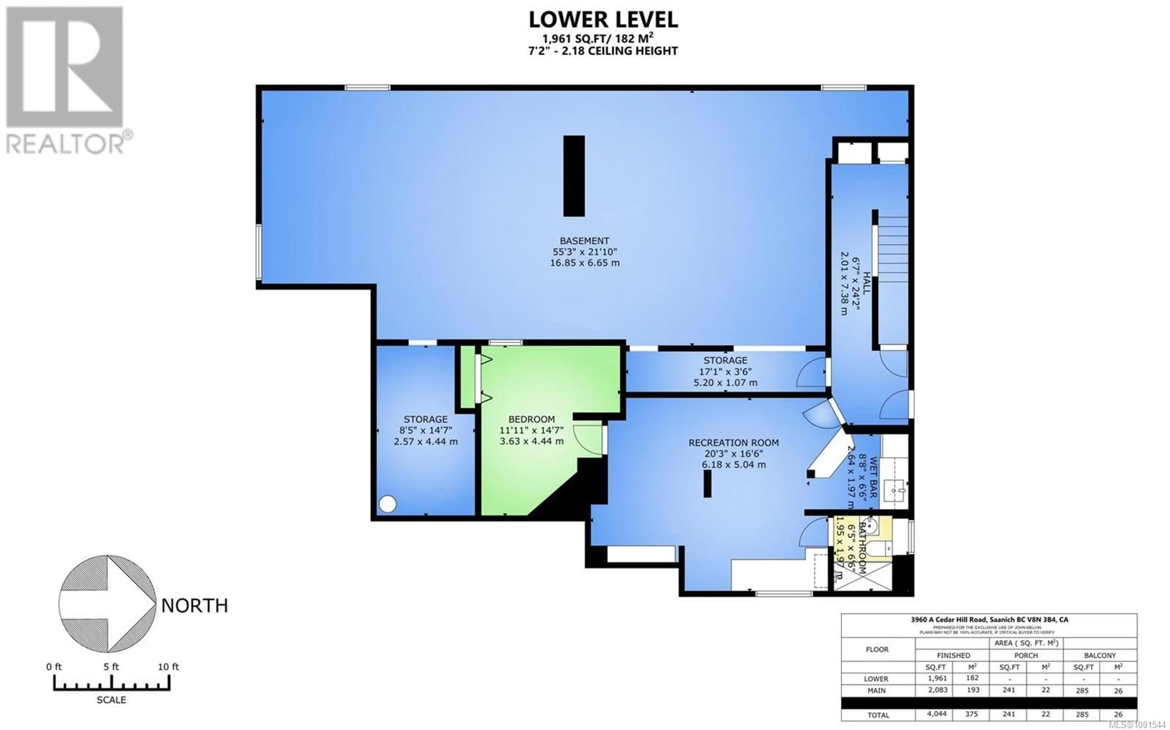 Floor plan for A - 3960 CEDAR HILL ROAD, Saanich British Columbia V8N3B8