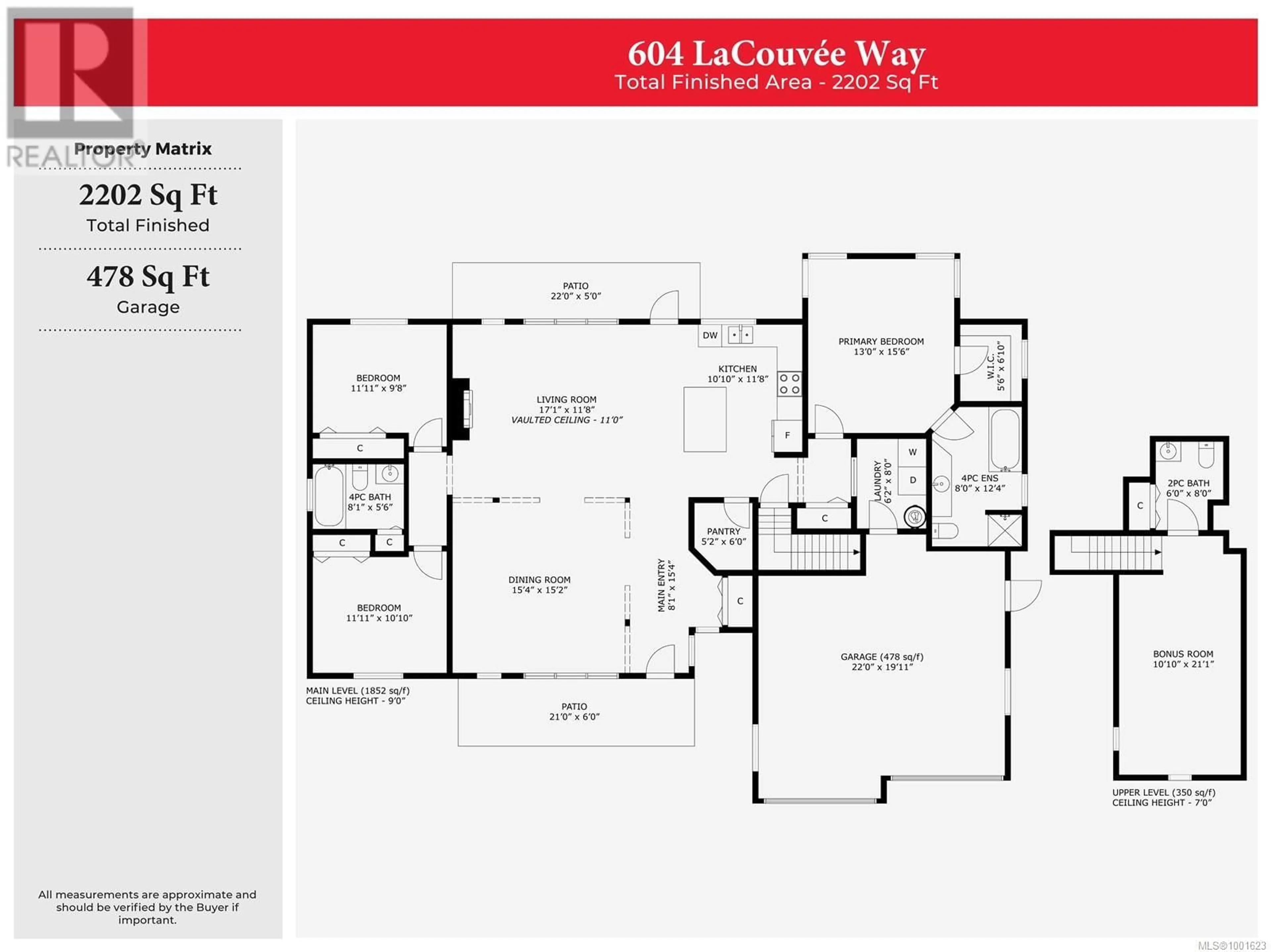 Floor plan for 604 LACOUVEE WAY, Qualicum Beach British Columbia V9K2S1