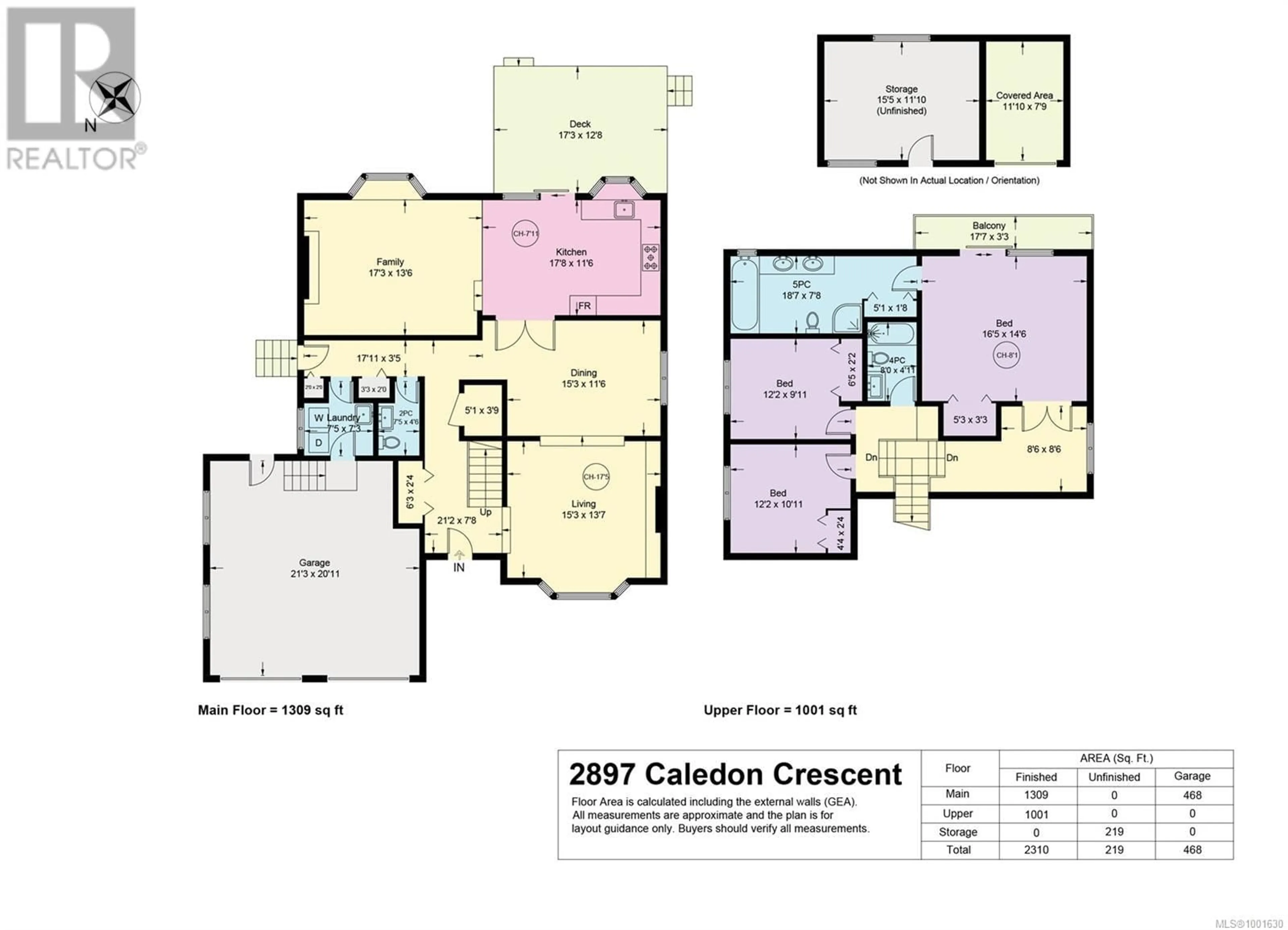Floor plan for 2897 CALEDON CRESCENT, Courtenay British Columbia V9N7E1