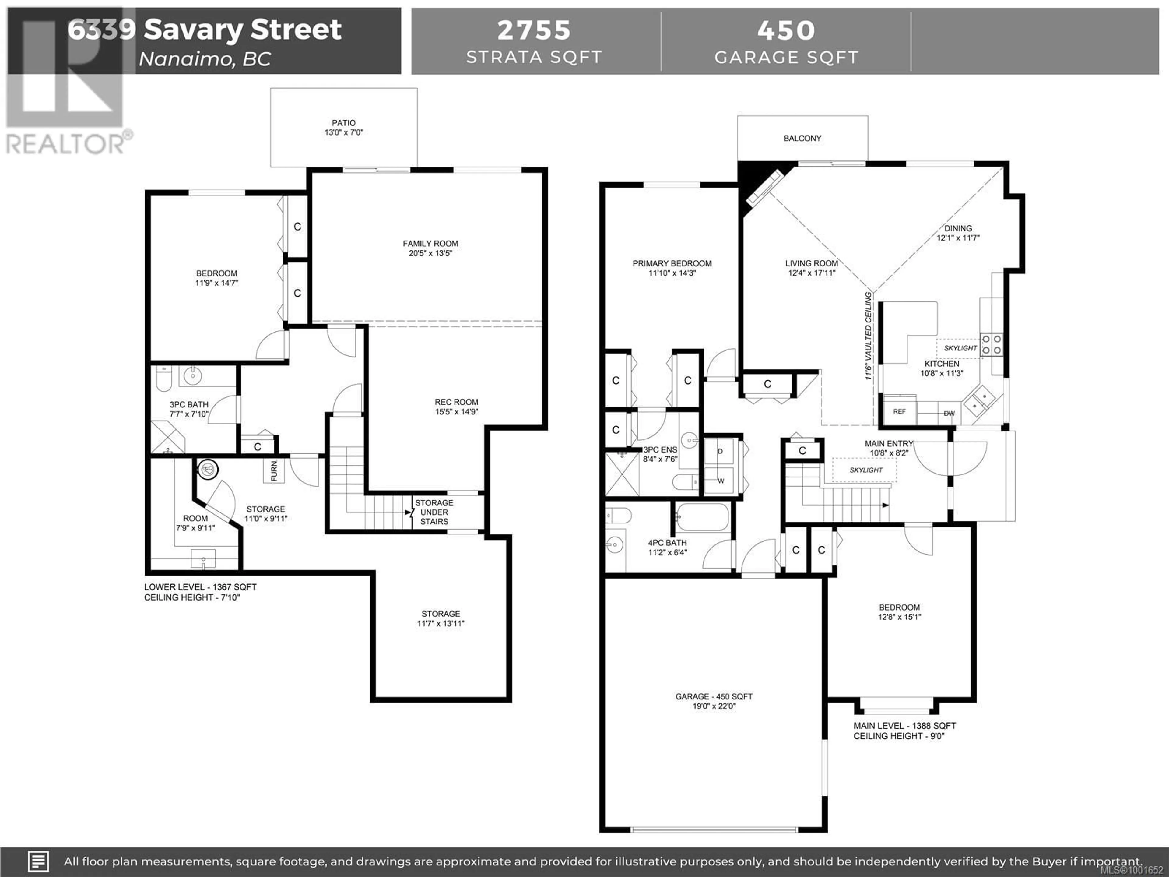 Floor plan for 6339 SAVARY STREET, Nanaimo British Columbia V9V1S8