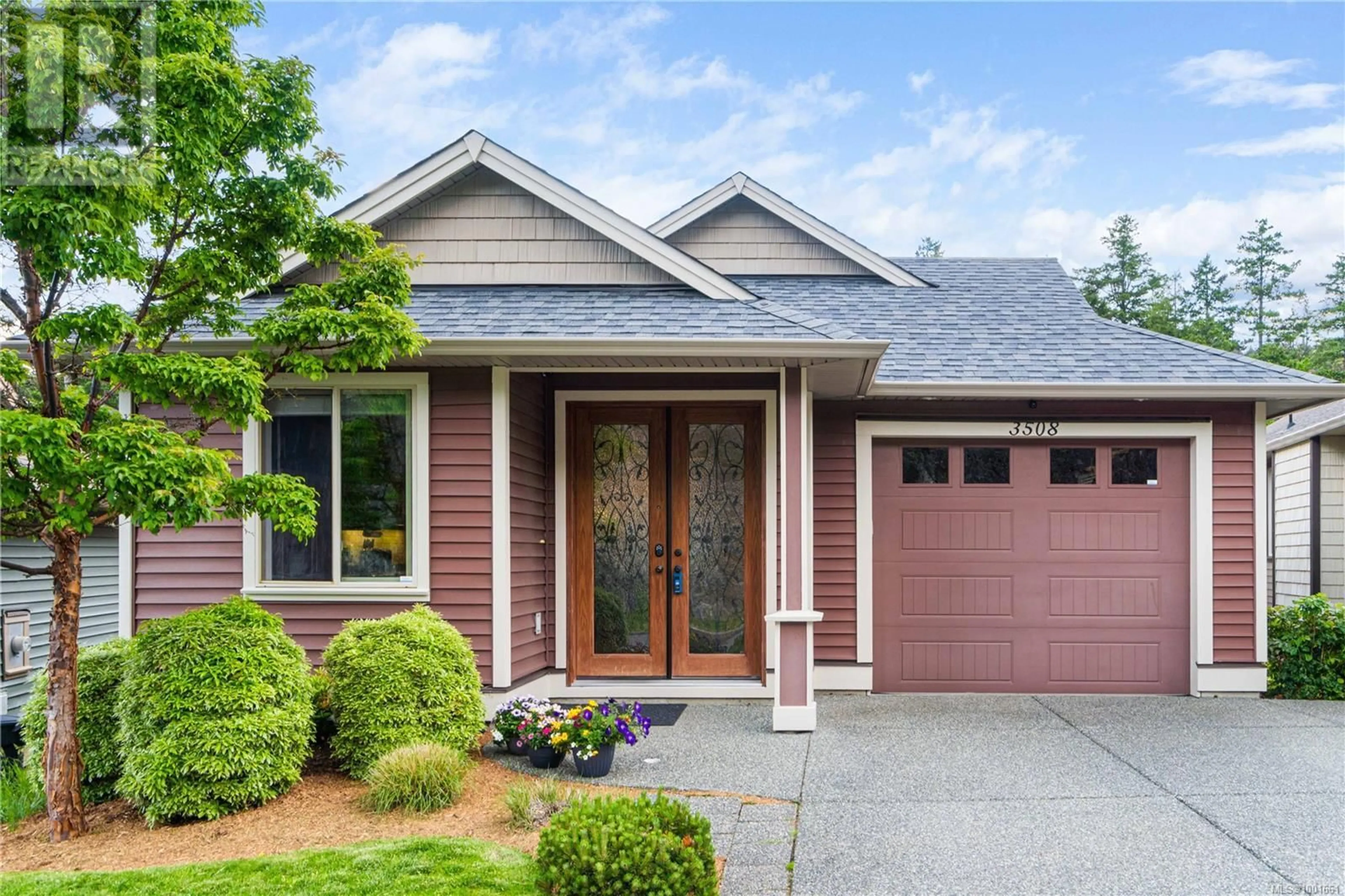 Home with brick exterior material, street for 3508 RADHA WAY, Nanaimo British Columbia V9T0C7