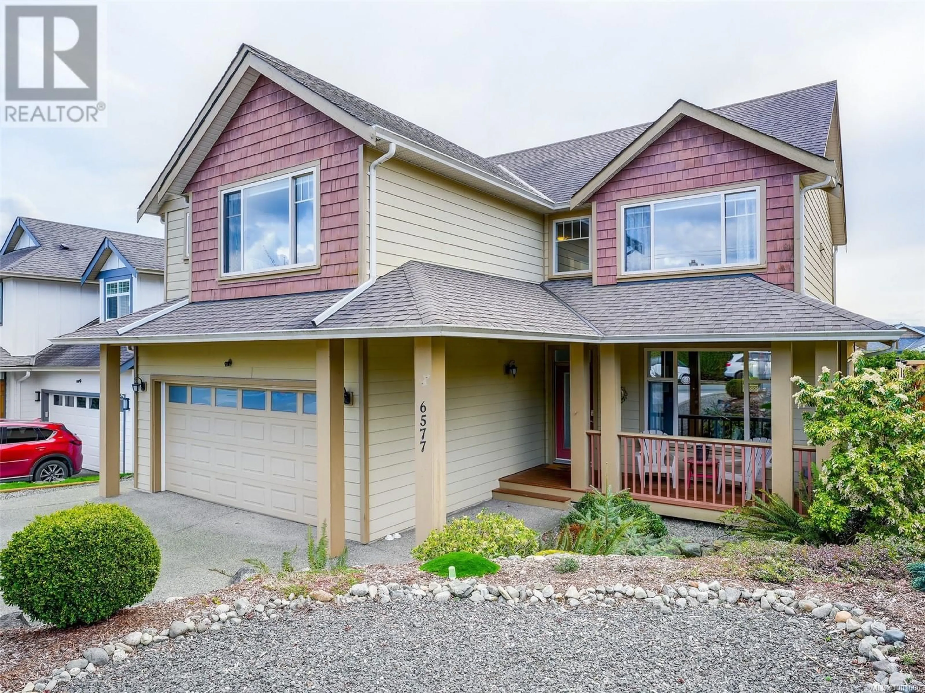 Home with vinyl exterior material, street for 6577 FELDERHOF ROAD, Sooke British Columbia V9Z0V8