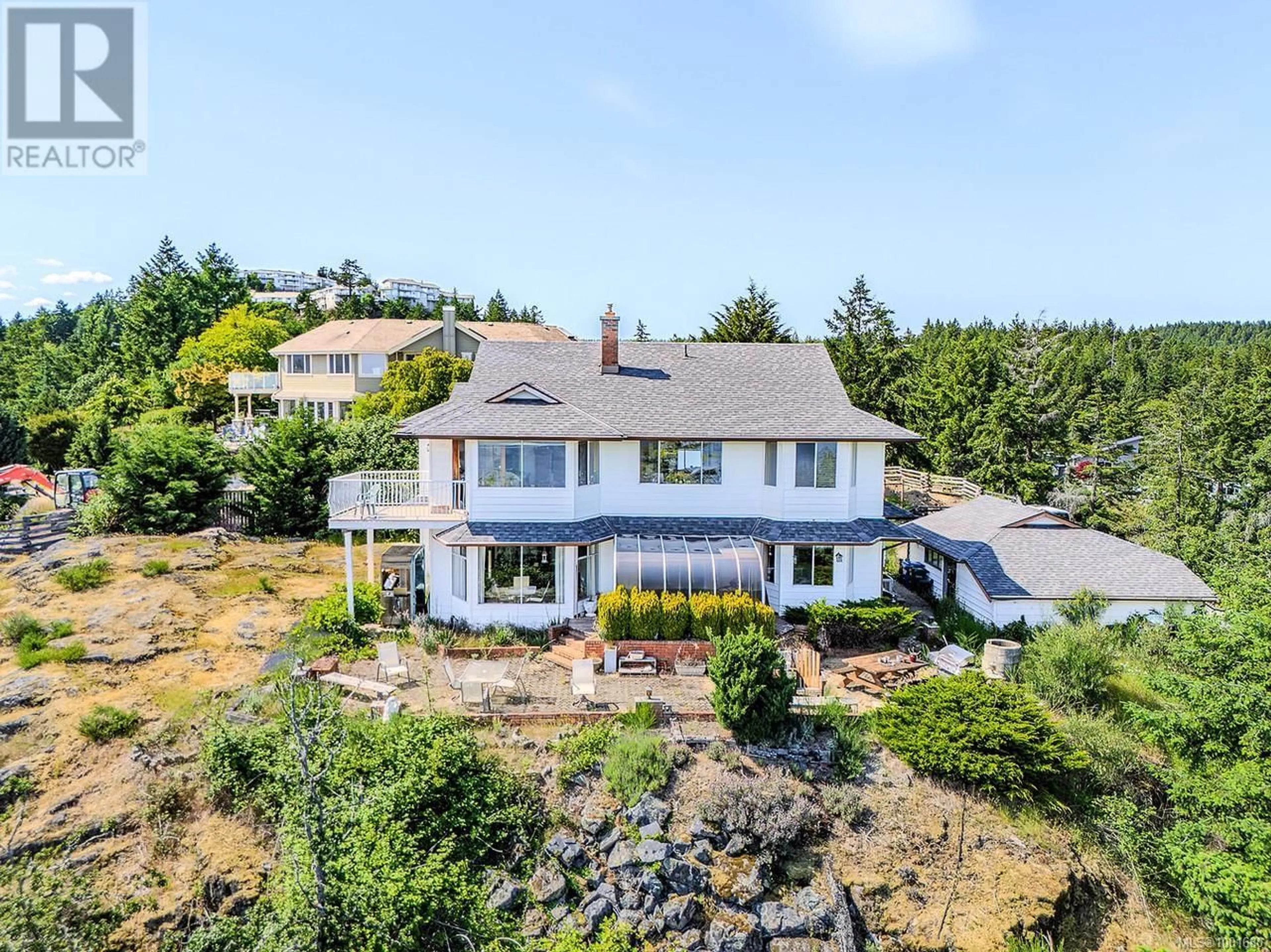 A pic from outside/outdoor area/front of a property/back of a property/a pic from drone, water/lake/river/ocean view for 1573 SCARLET HILL ROAD, Nanaimo British Columbia V9T1J2