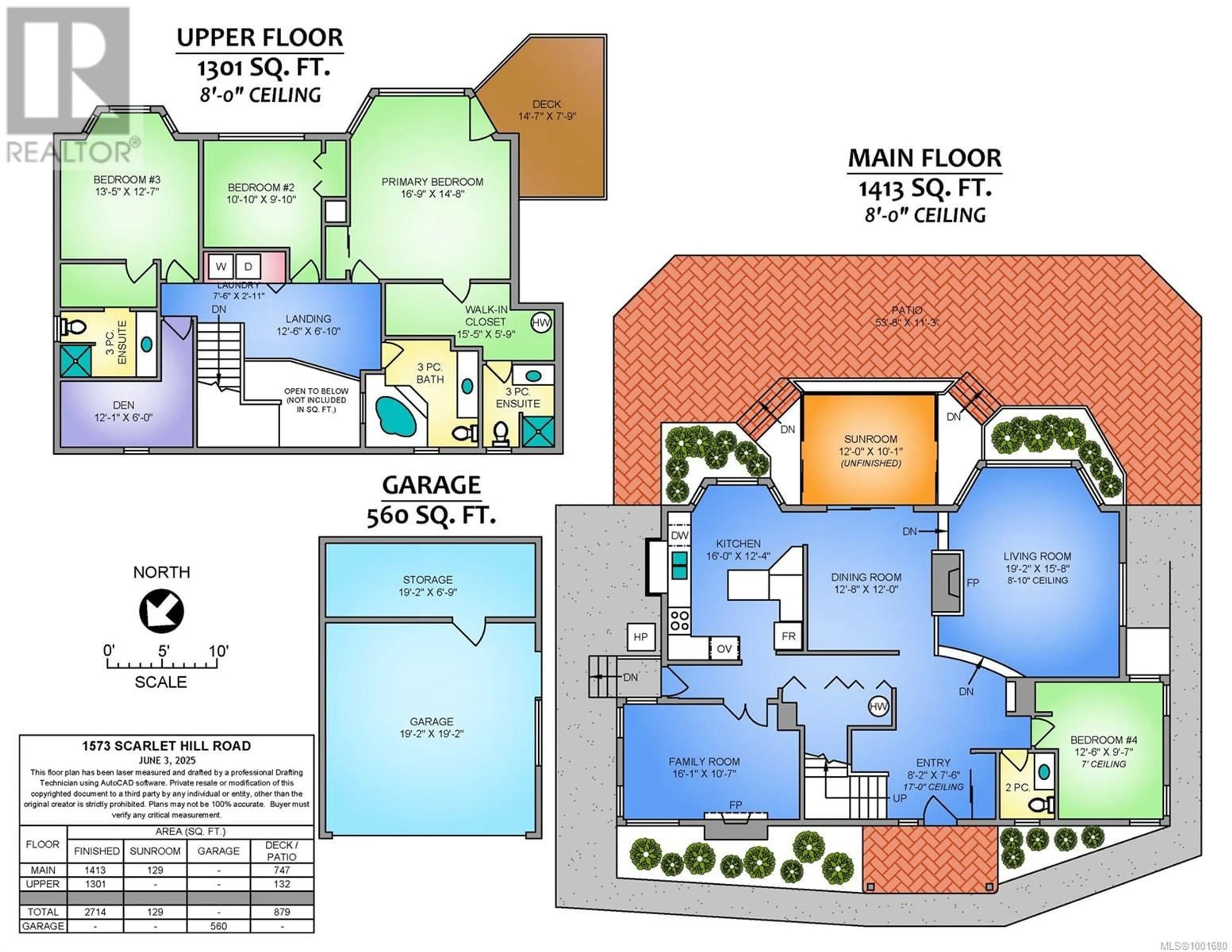 Floor plan for 1573 SCARLET HILL ROAD, Nanaimo British Columbia V9T1J2