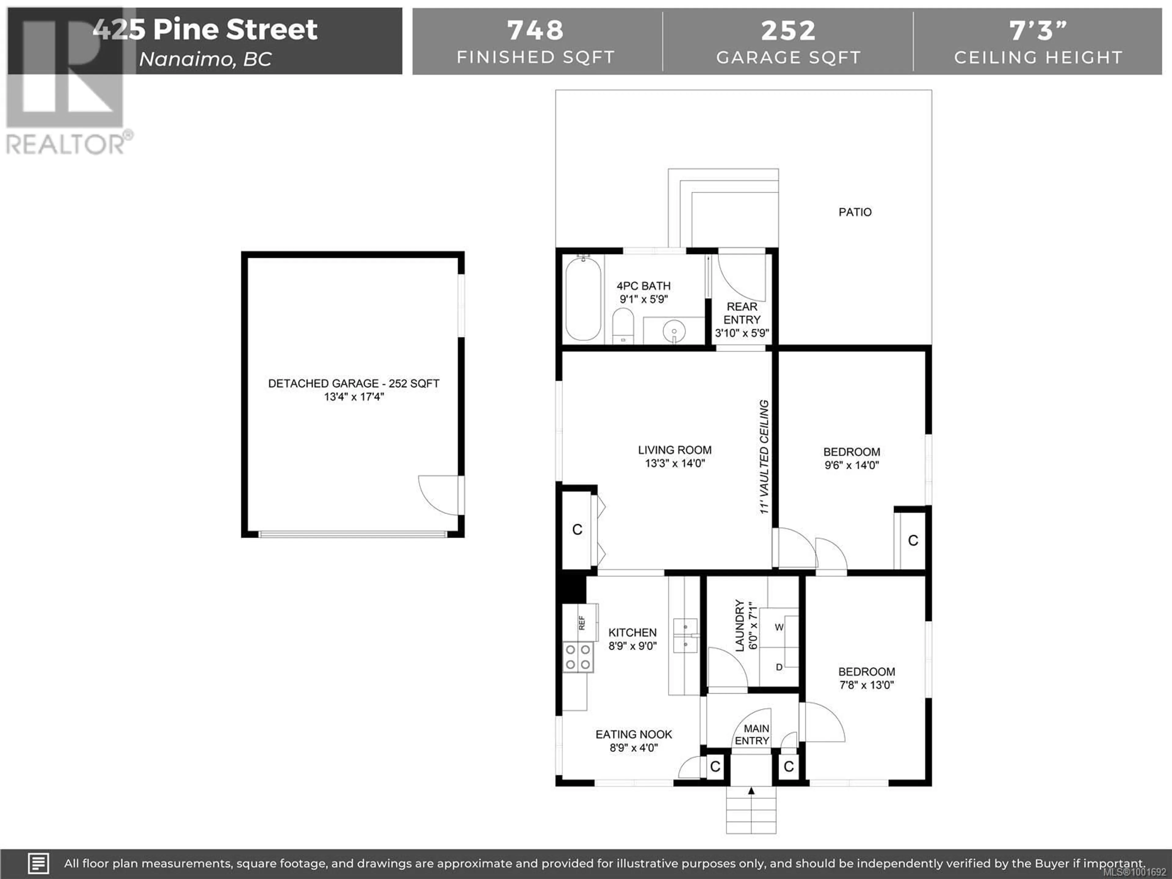 Floor plan for 425 PINE STREET, Nanaimo British Columbia V9R2C2