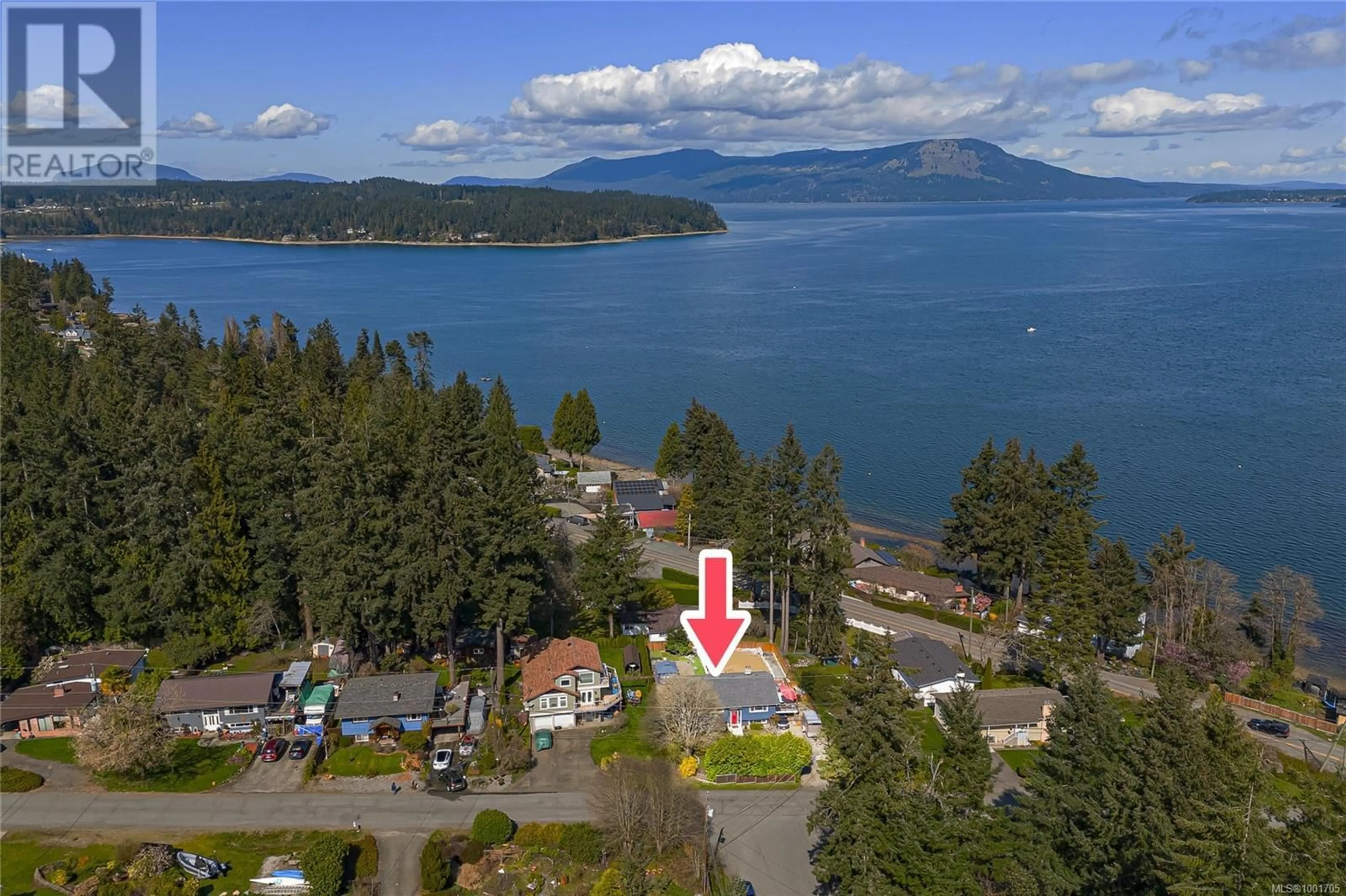 A pic from outside/outdoor area/front of a property/back of a property/a pic from drone, water/lake/river/ocean view for 525 NOOWICK ROAD, Mill Bay British Columbia V0R2P4